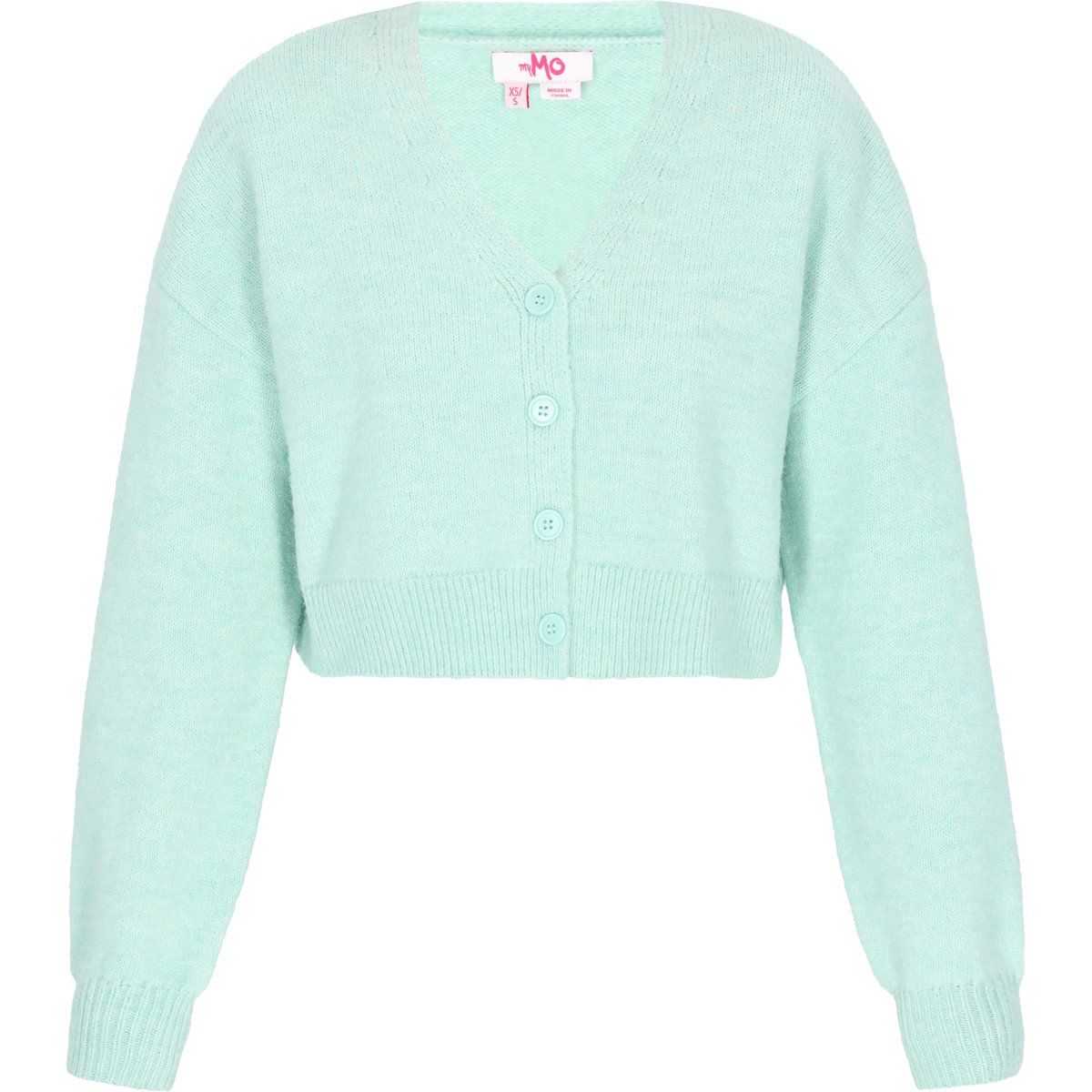Mymo Strickjacke Frauen Minzmelange