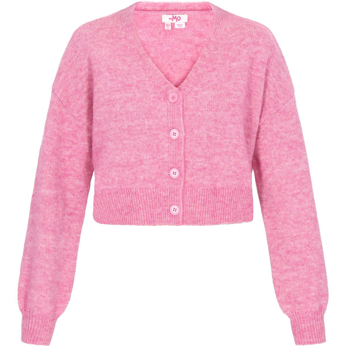 Mymo Strickjacke Frauen rosa Melange