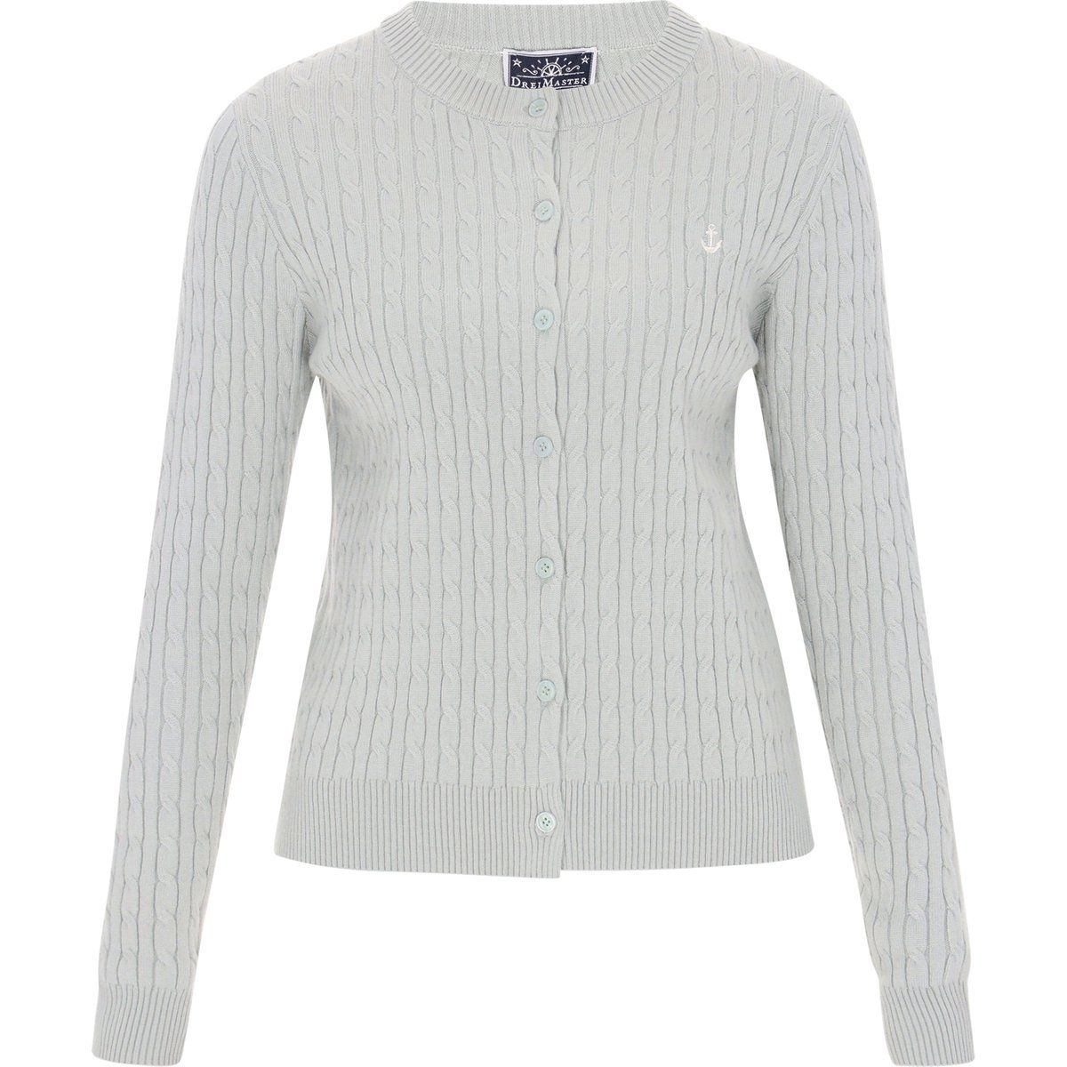 Dreimaster Strickjacke Frauen Salbeigrün