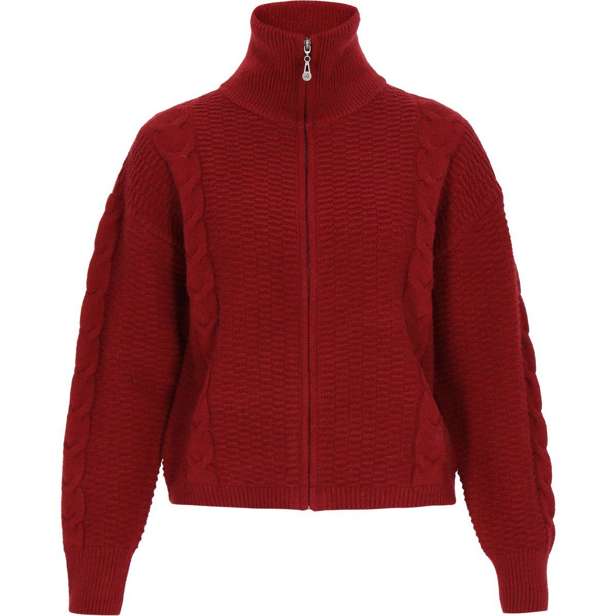 Dreimaster Strickjacke Frauen Rotwein