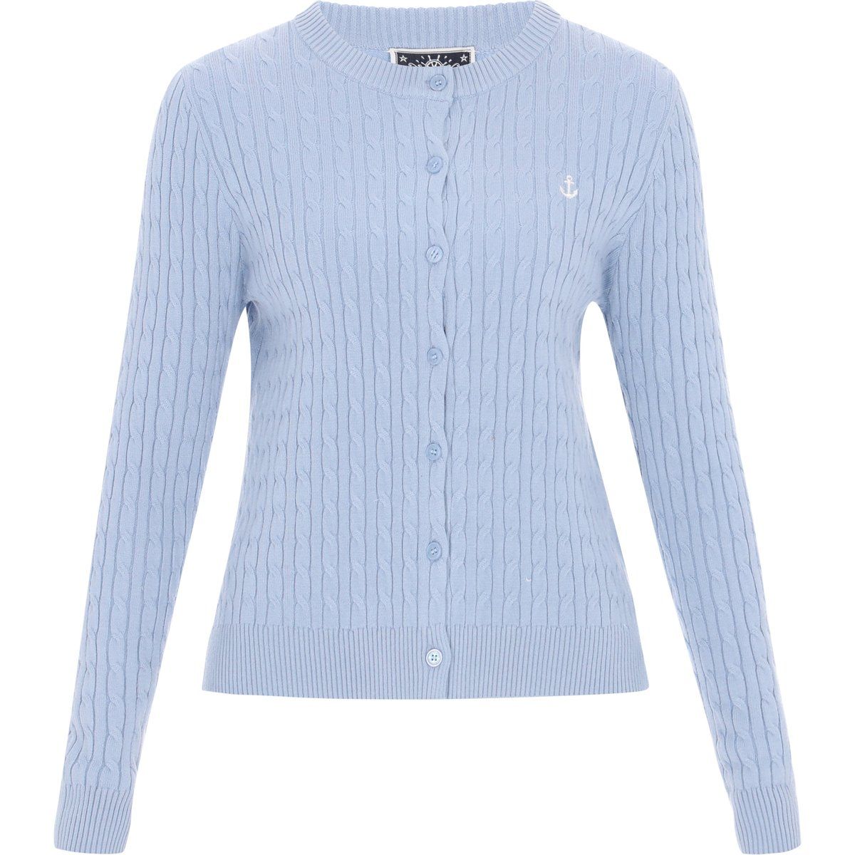 Dreimaster Strickjacke Frauen hellblau