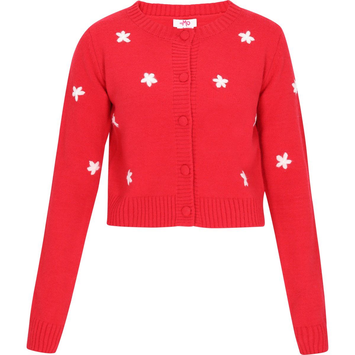 Mymo Strickjacke Frauen Rot