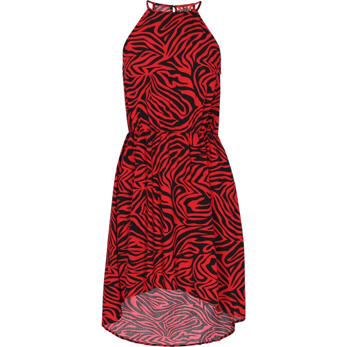 Mymo Kleid Frauen schwarz rot