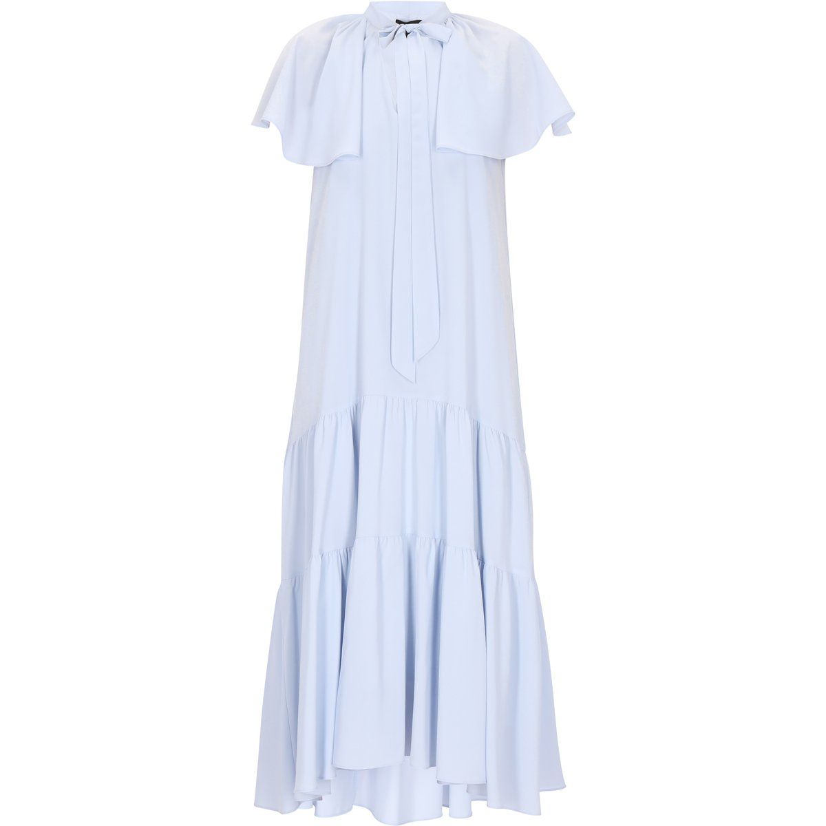 Elegantes, gestuftes Midikleid mit Bindeband