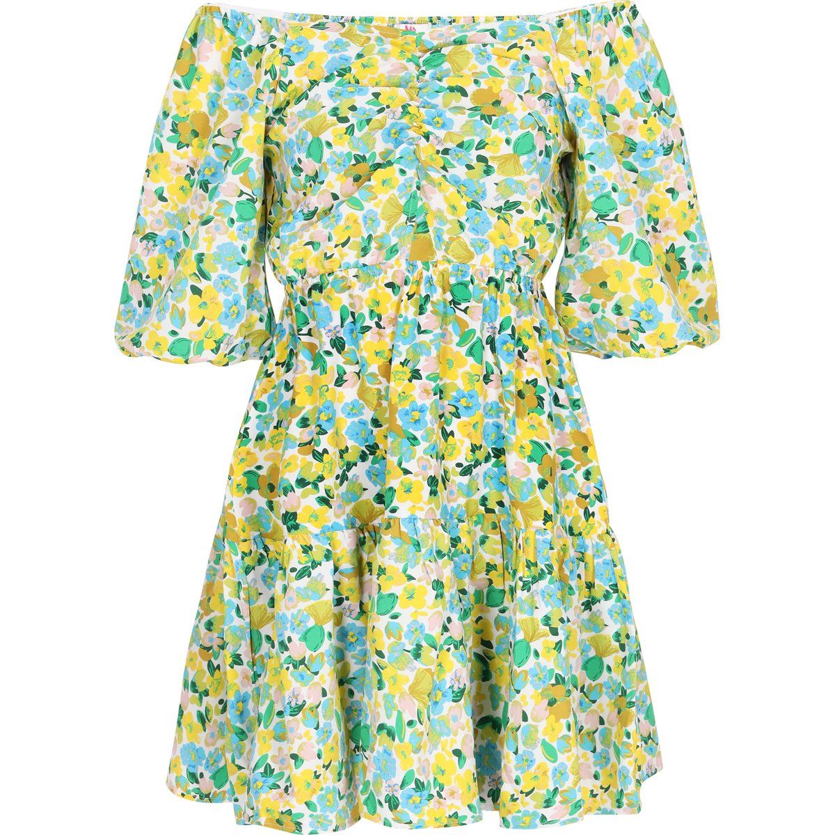 Mymo Kleid Frauen blau mehrfarbig