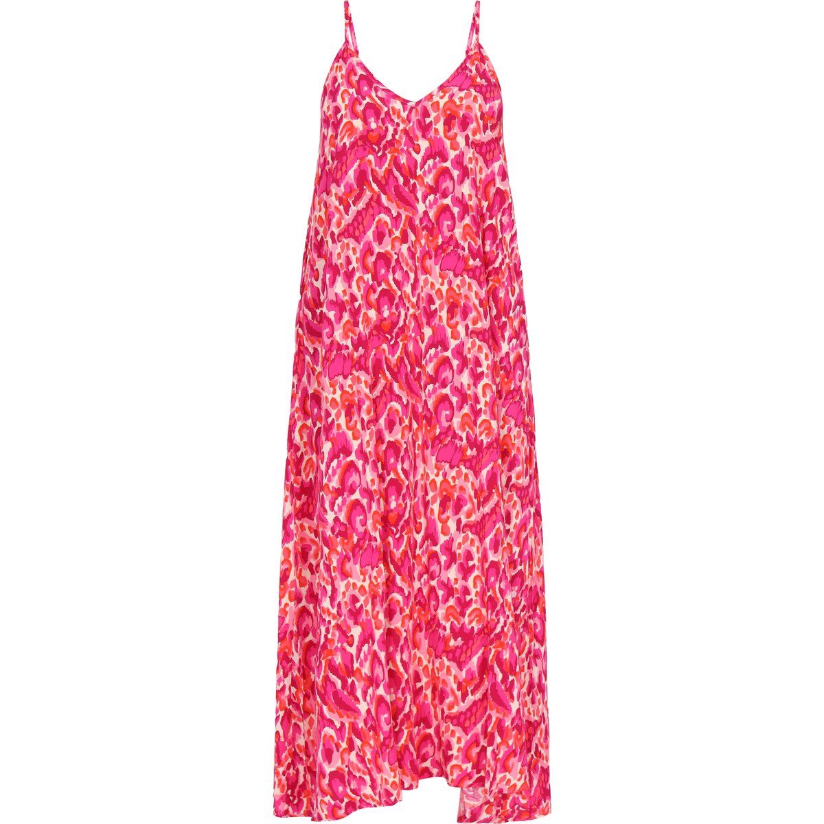 Maxi-Trägerkleid mit abstraktem Print