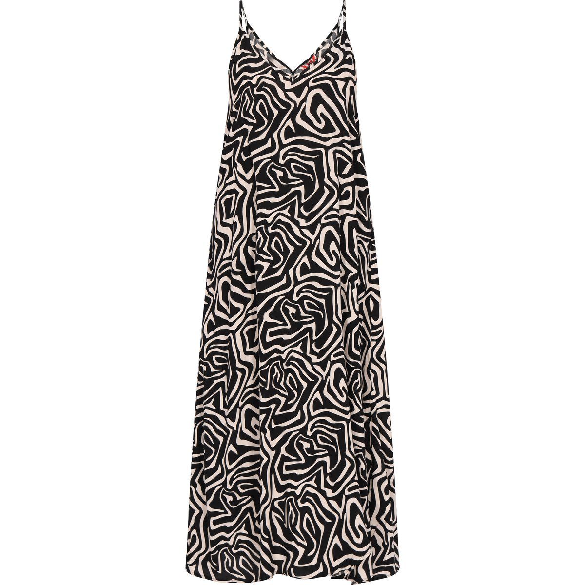 Maxi-Trägerkleid mit abstraktem Print