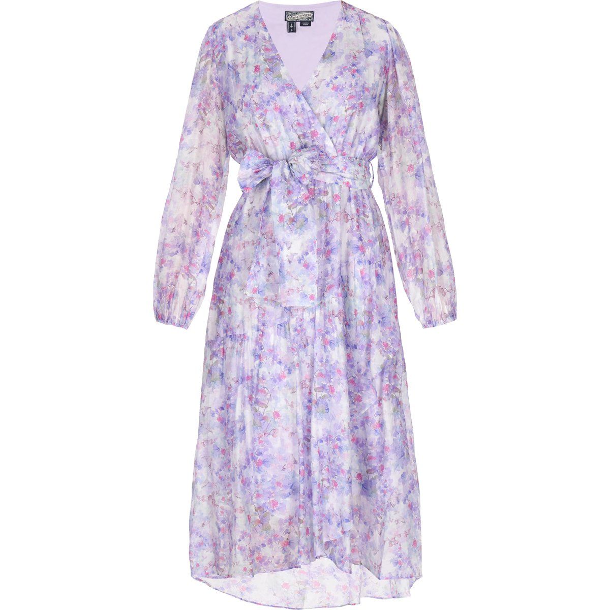 Dreimaster Kleid Frauen violett rosa mehrfarbig