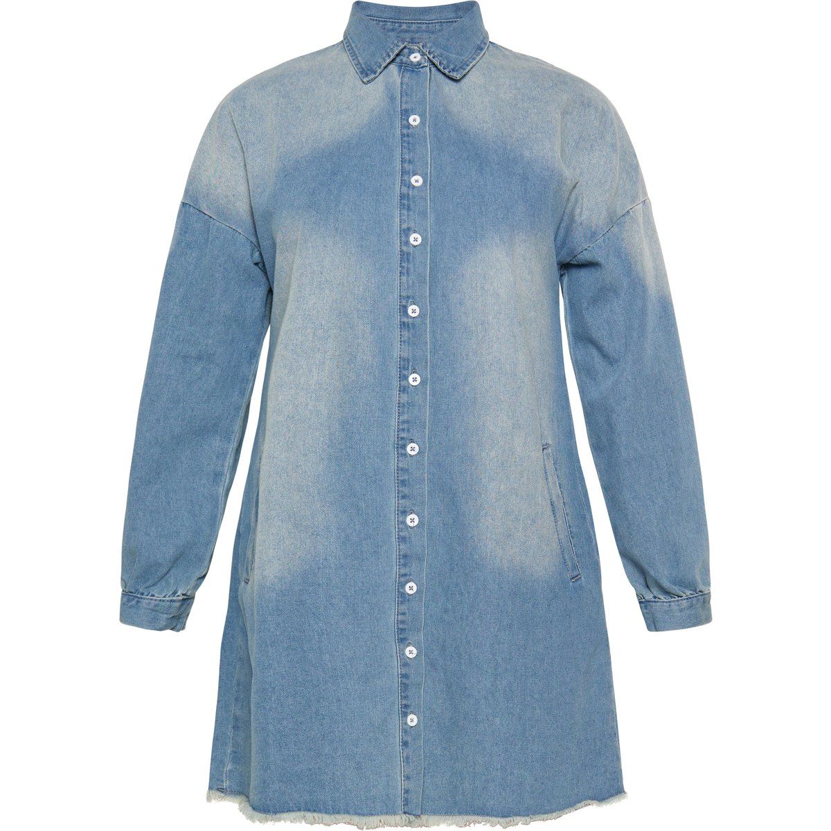 Lässiges Jeanshemdkleid in Mini-Länge