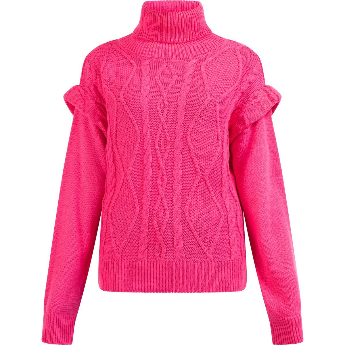 Mymo Strickpullover Damen Rosa