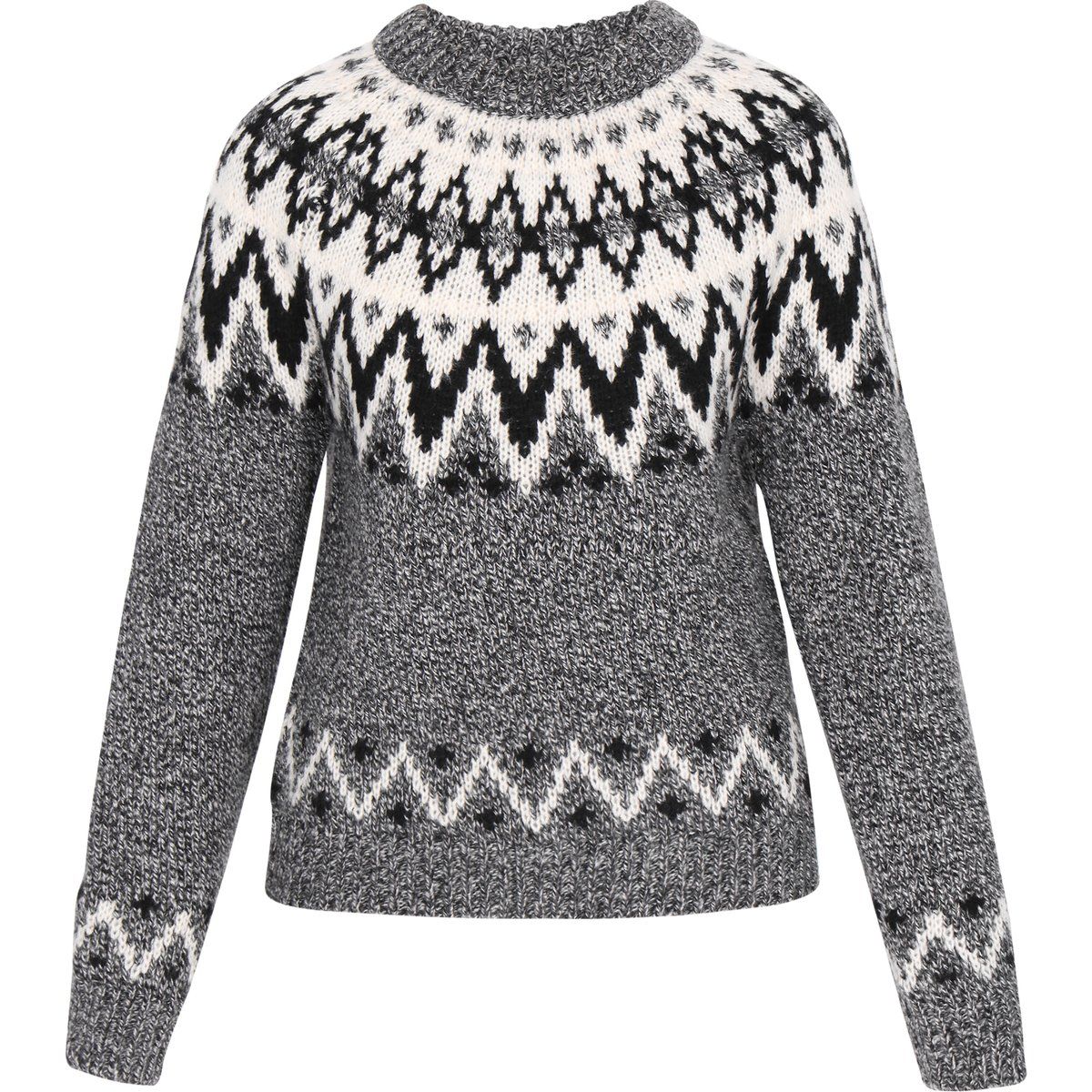 Dreimaster Pullover Frauen schwarz mehrfarbig