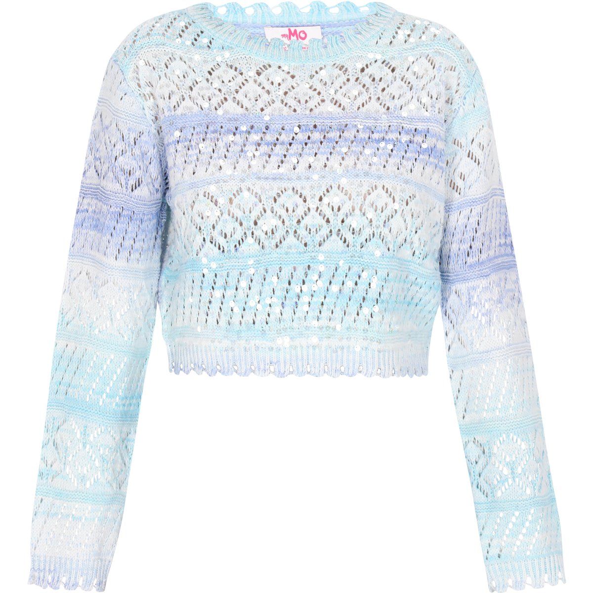 Mymo Pullover Frauen blau mehrfarbig