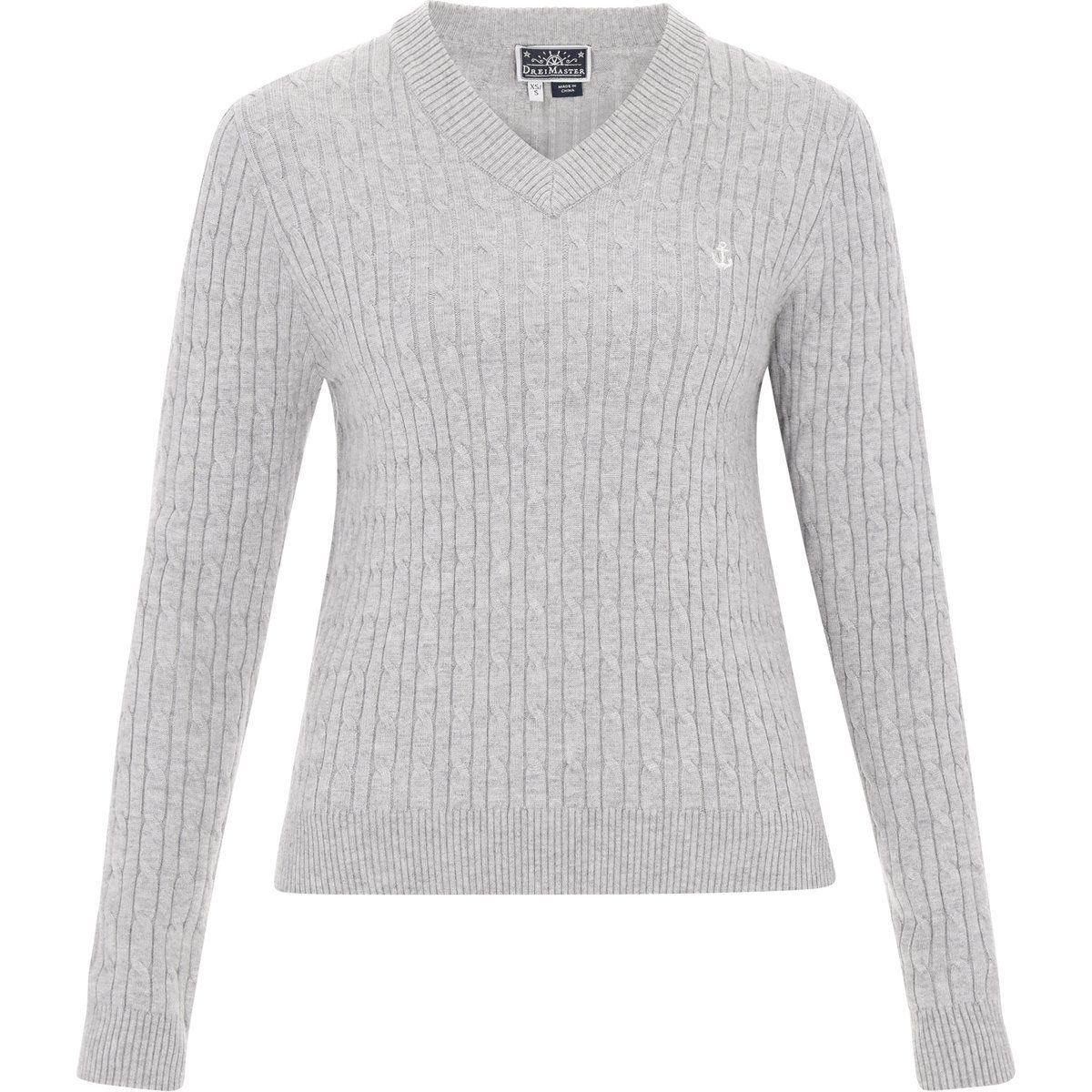 Dreimaster Pullover Frauen HellGrauMelange