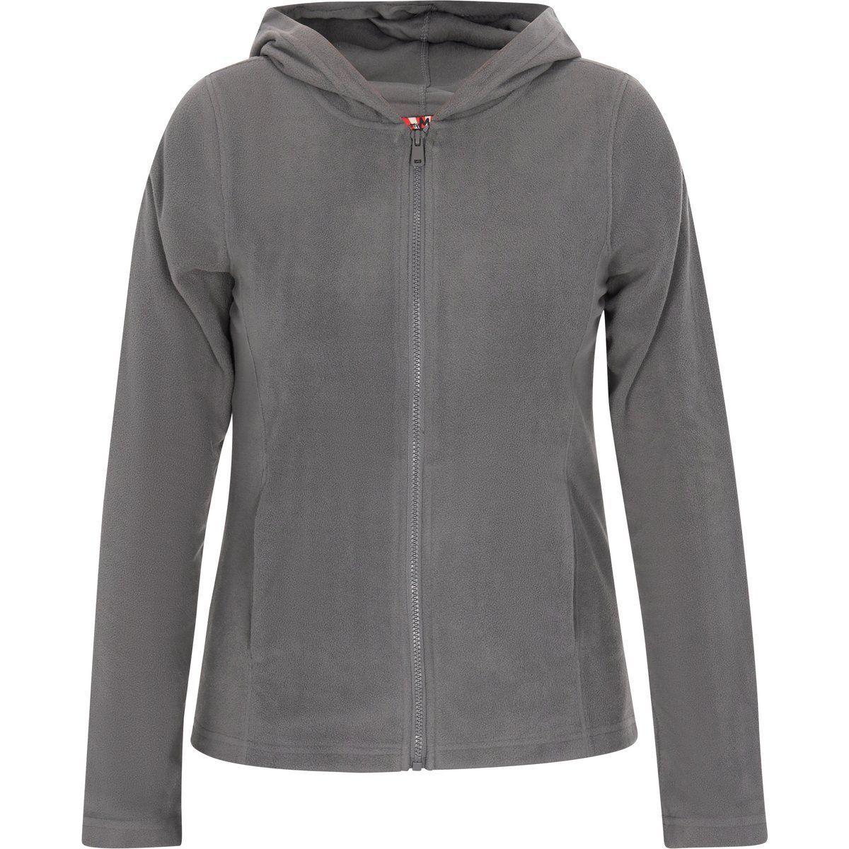 Lässige Fleecejacke mit Reißverschluss und Kapuze