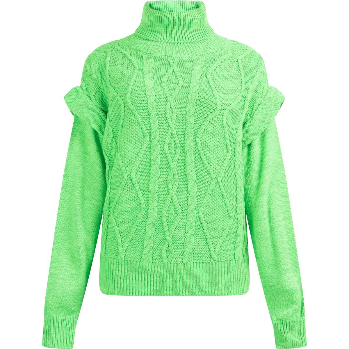 Mymo Strickpullover Damen grün
