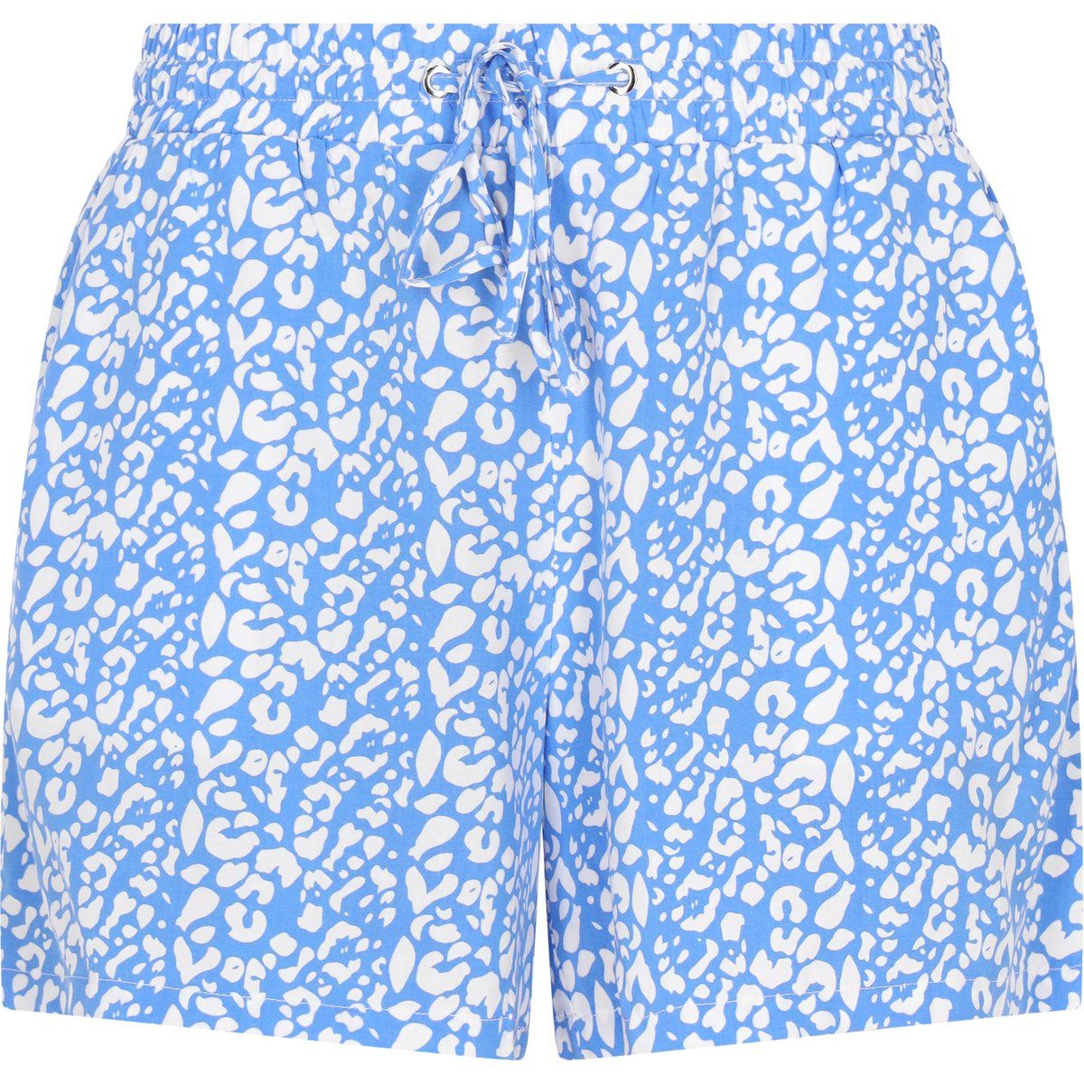 Blaue, bequeme Shorts mit Leopardenmuster