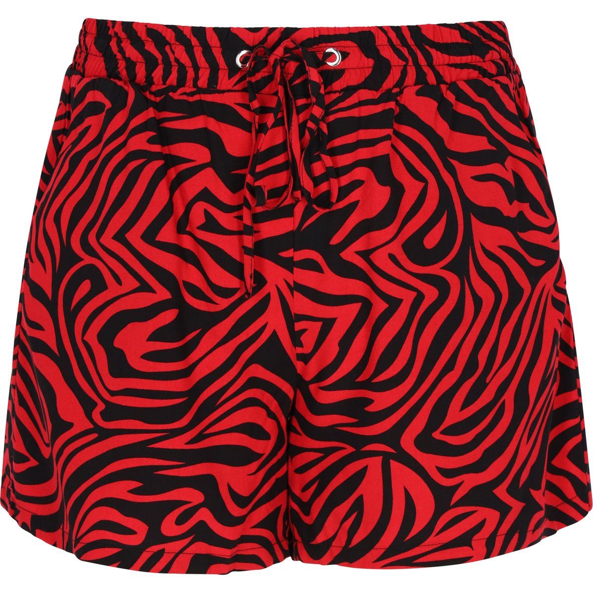 Mymo Shorts Frauen schwarz rot
