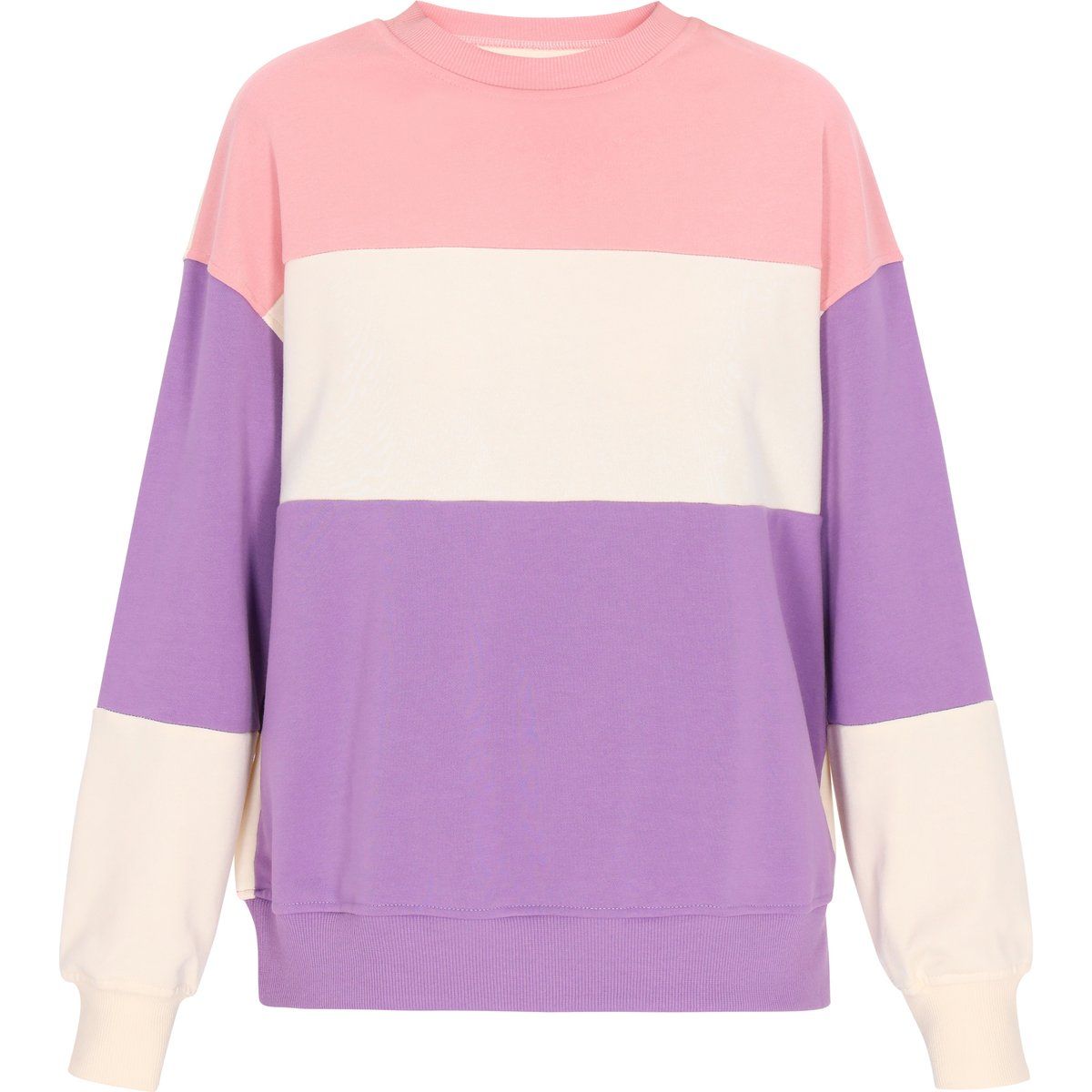 Mymo Sweatshirt Frauen Beige Lila Mehrfarbig