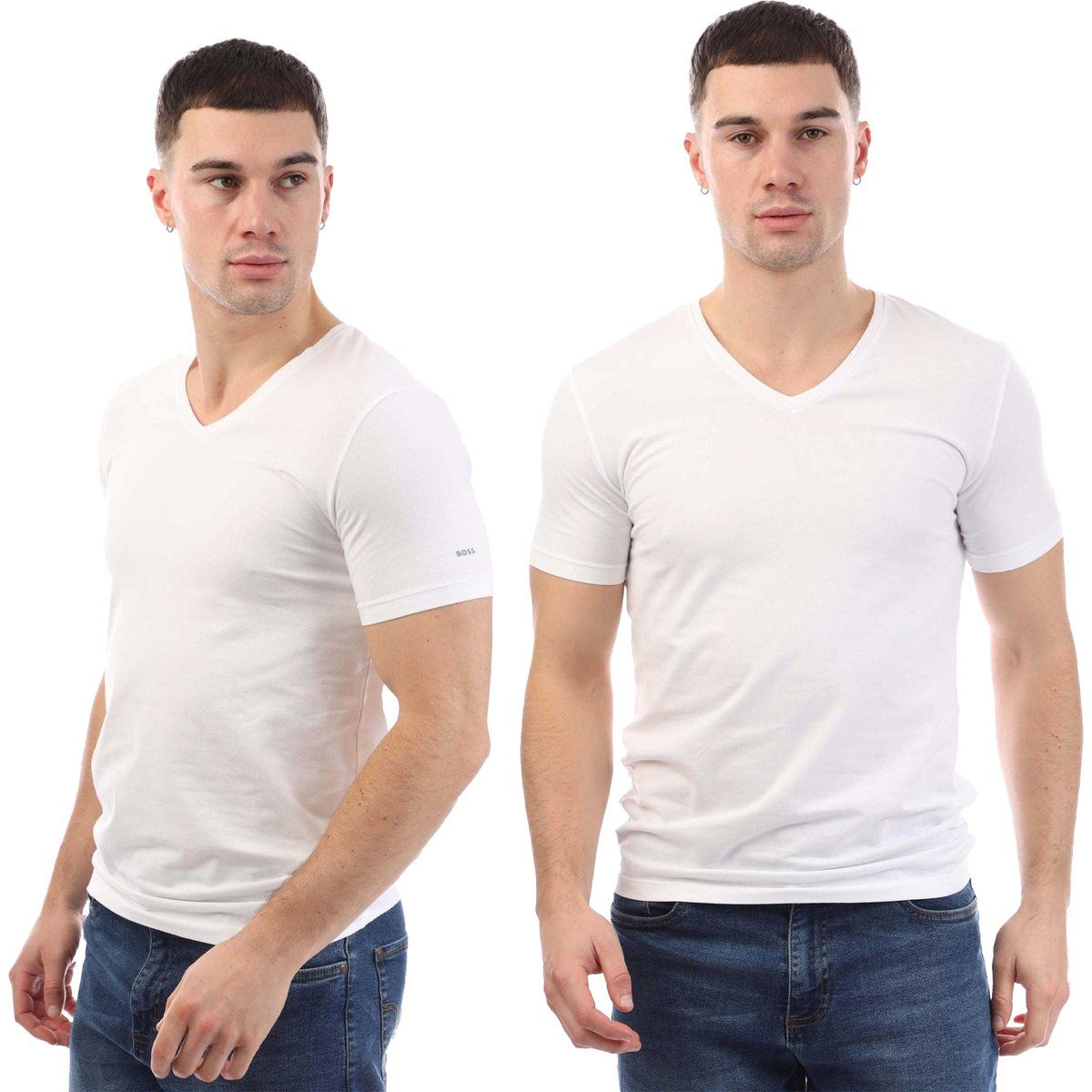 Herren Slim Fit V-Ausschnitt T-Shirt