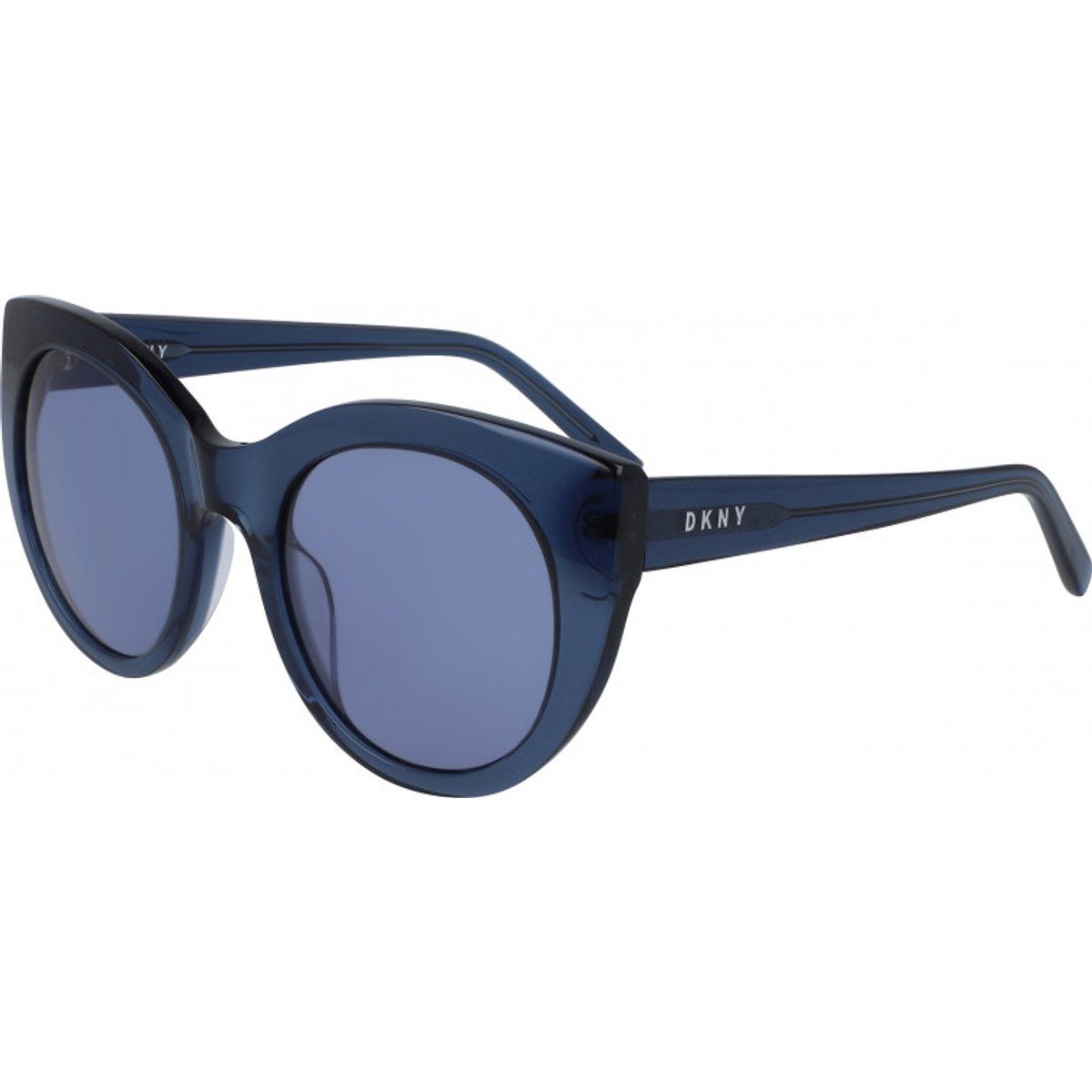 Cat-Eye Sonnenbrille in Transparent Blau