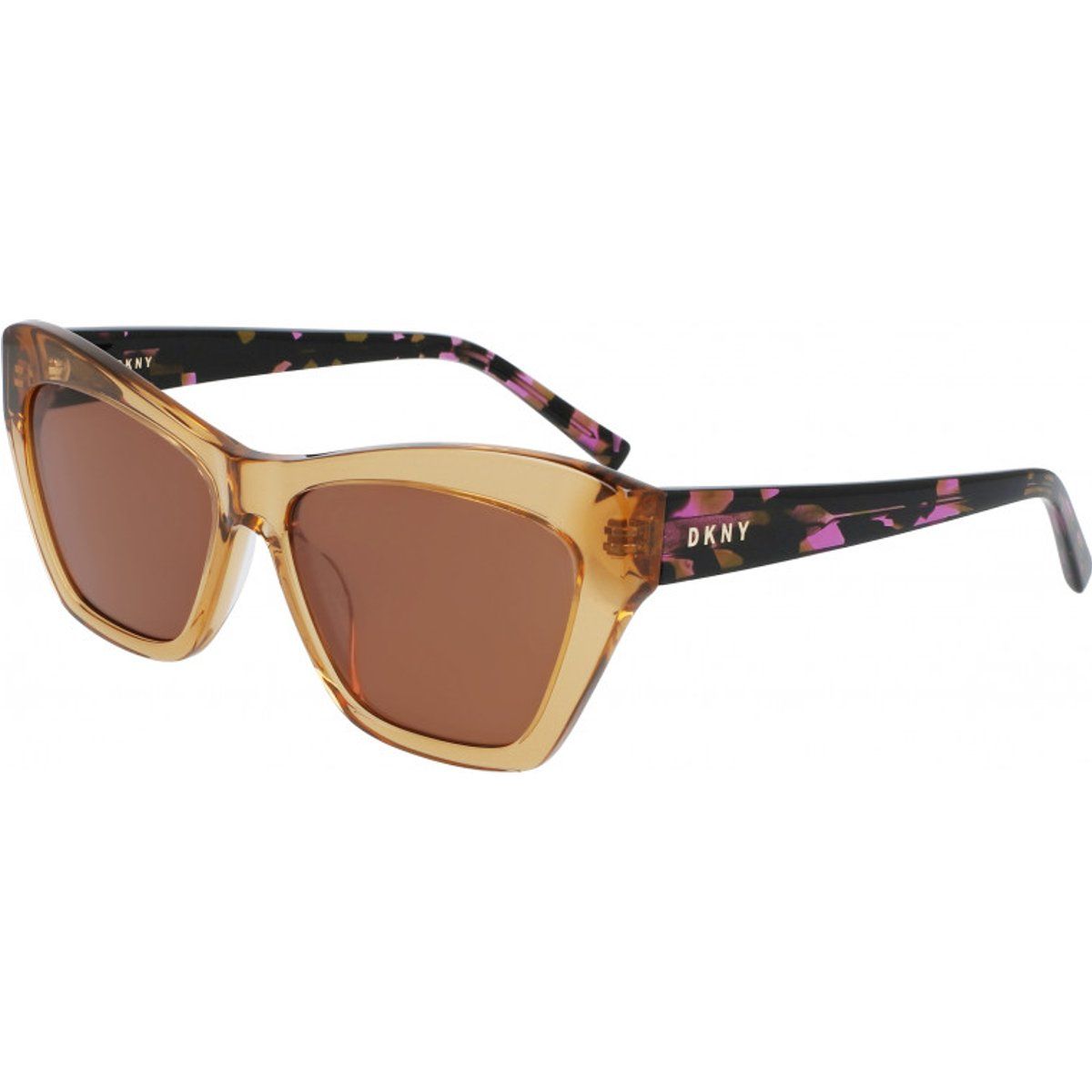 Cat-Eye Sonnenbrille mit gemusterten Bügeln