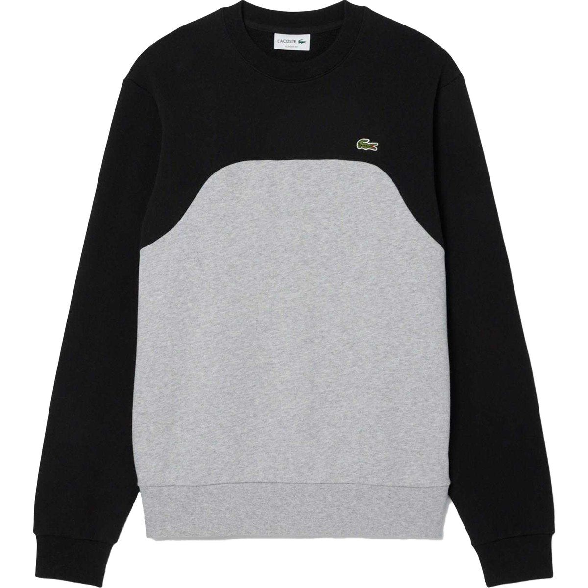 Zweifarbiger Fleece-Pullover mit Logo