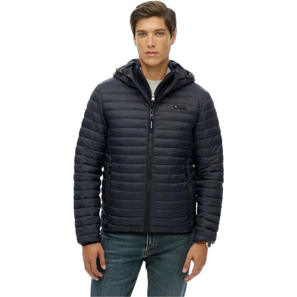 Leichte Herren Steppjacke mit Kapuze