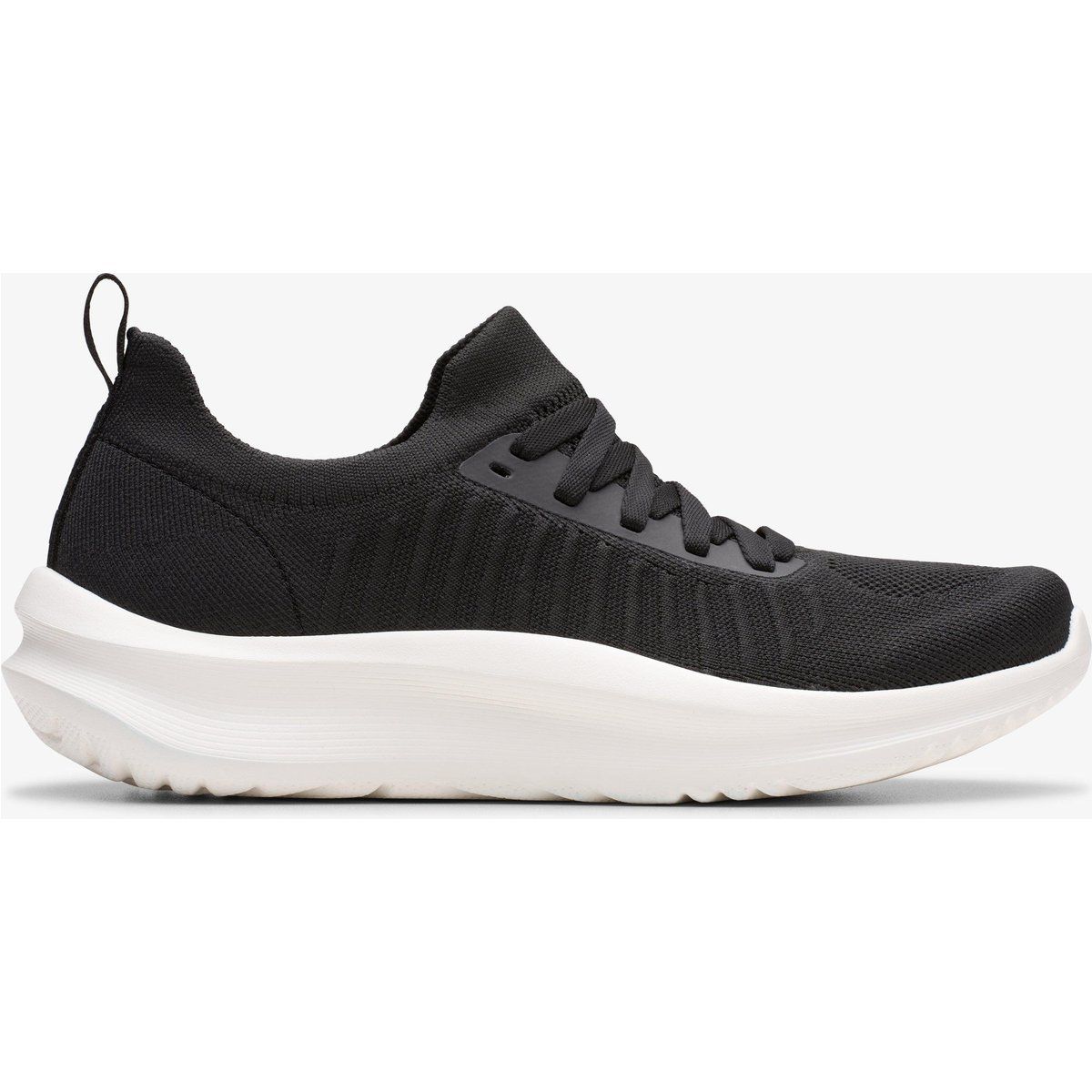 Schwarzer gestrickter bequemer Walking-Sneaker