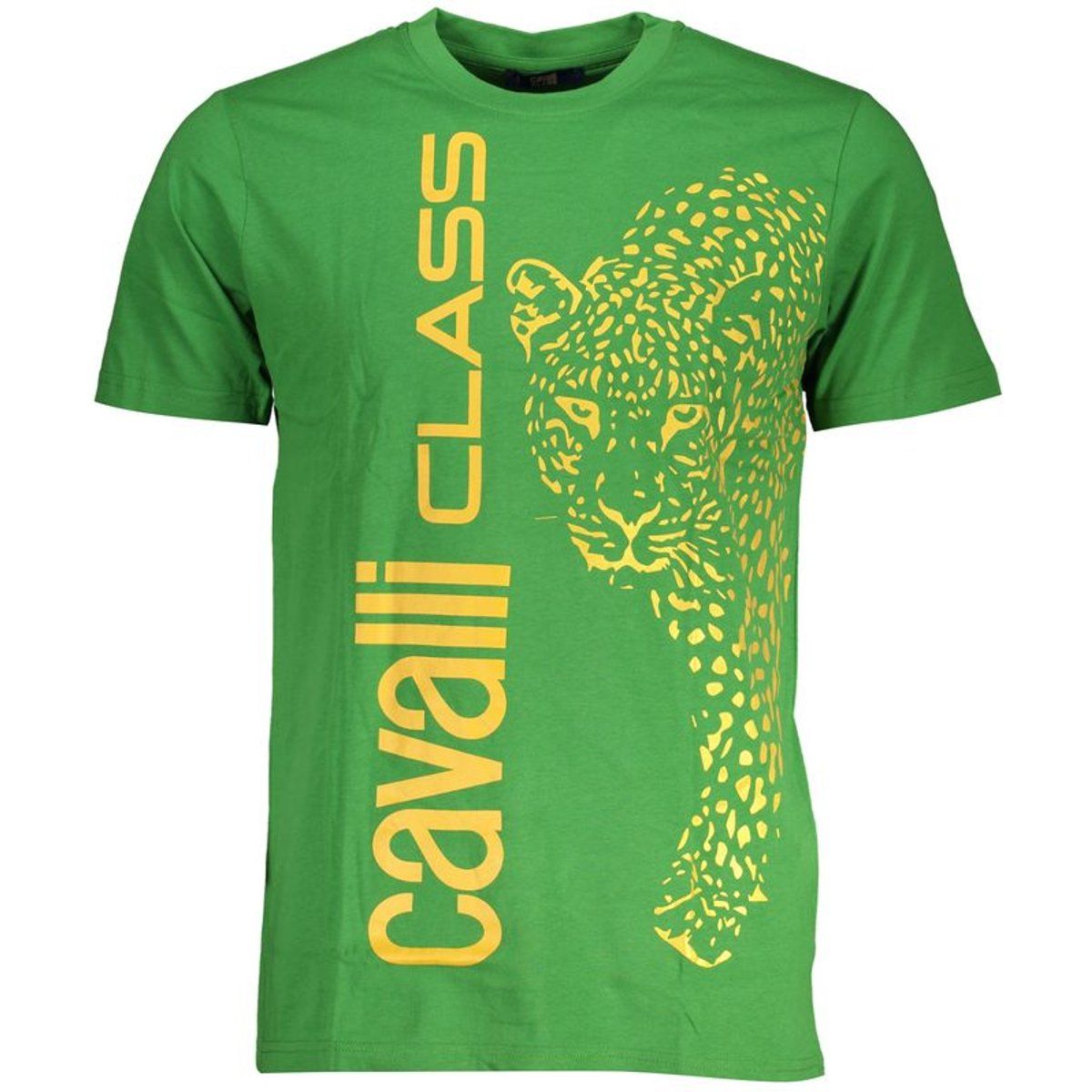 Grünes T-Shirt mit Leopardenmuster
