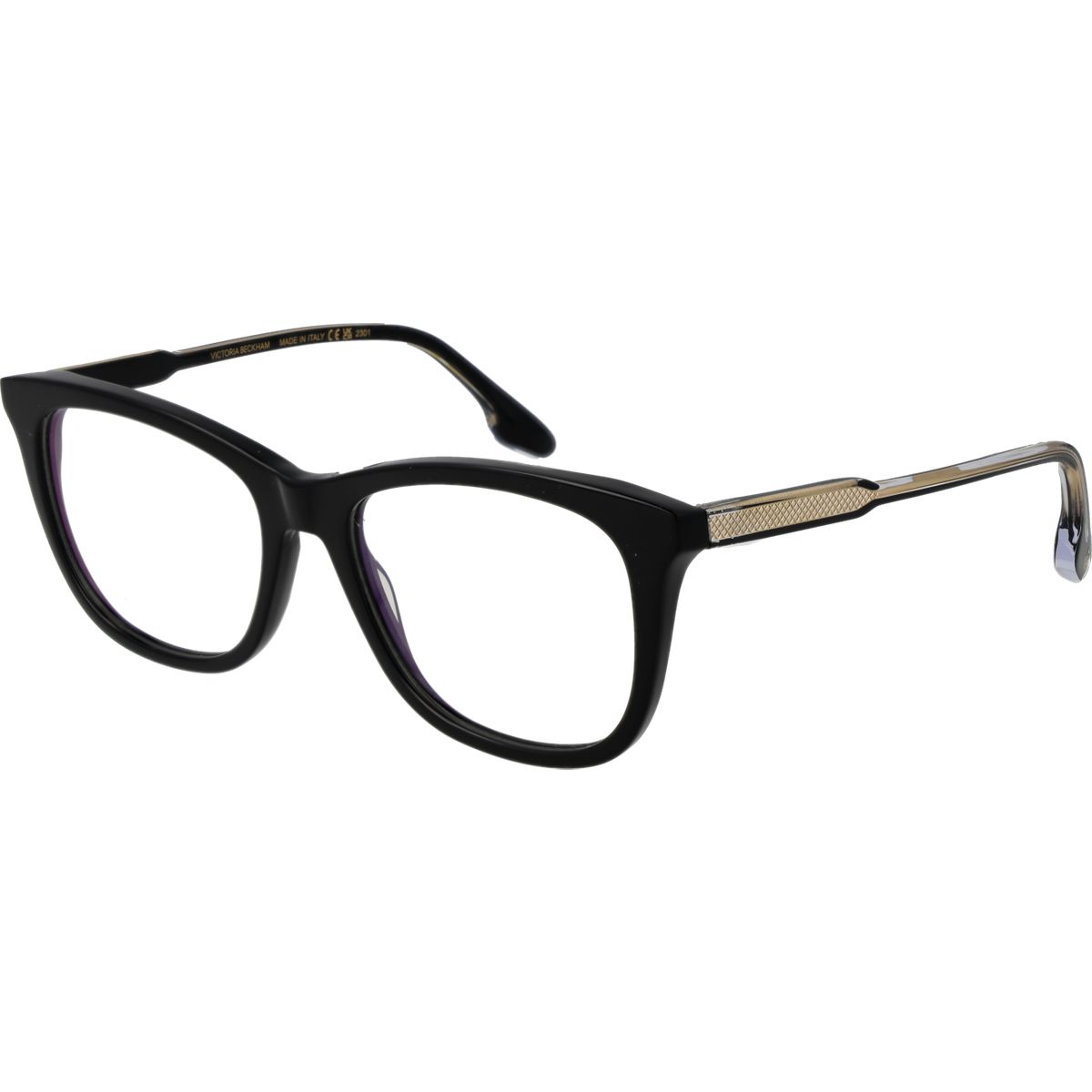 Schwarze Rechteckige Vollrandbrille aus Acetat