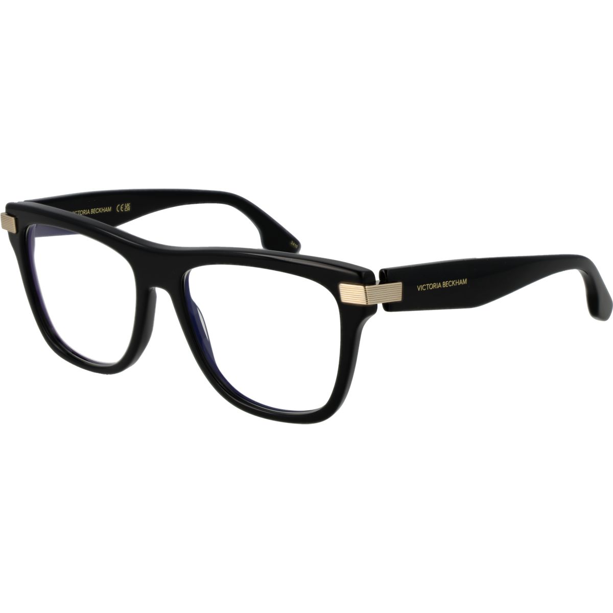 Schwarze Azetat-Vollrand-Brille im quadratischen Stil