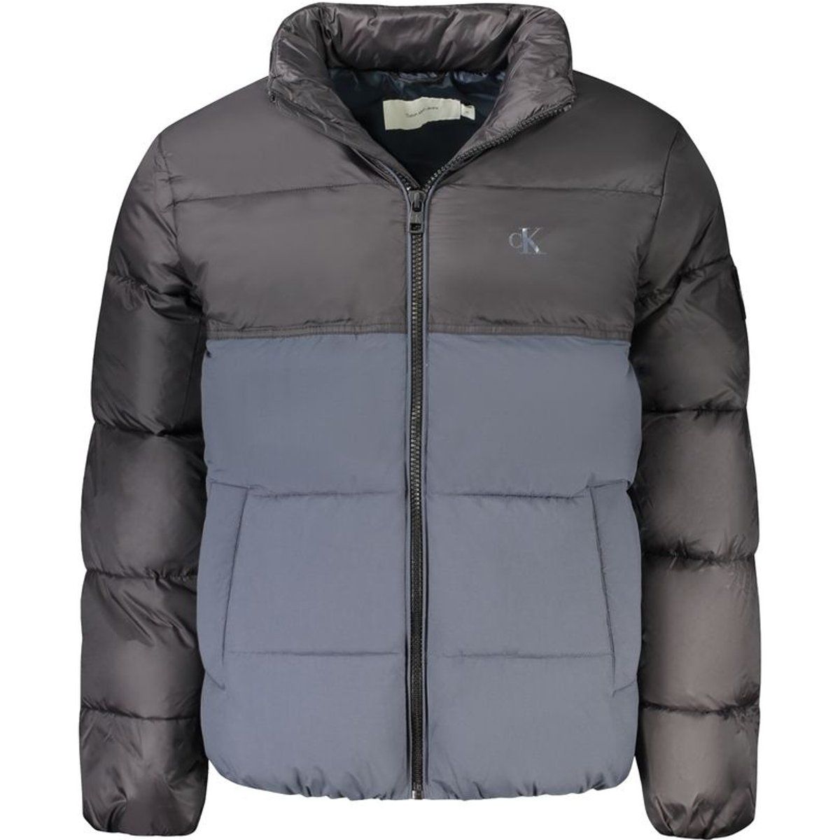 Zweifarbige gefütterte Pufferjacke