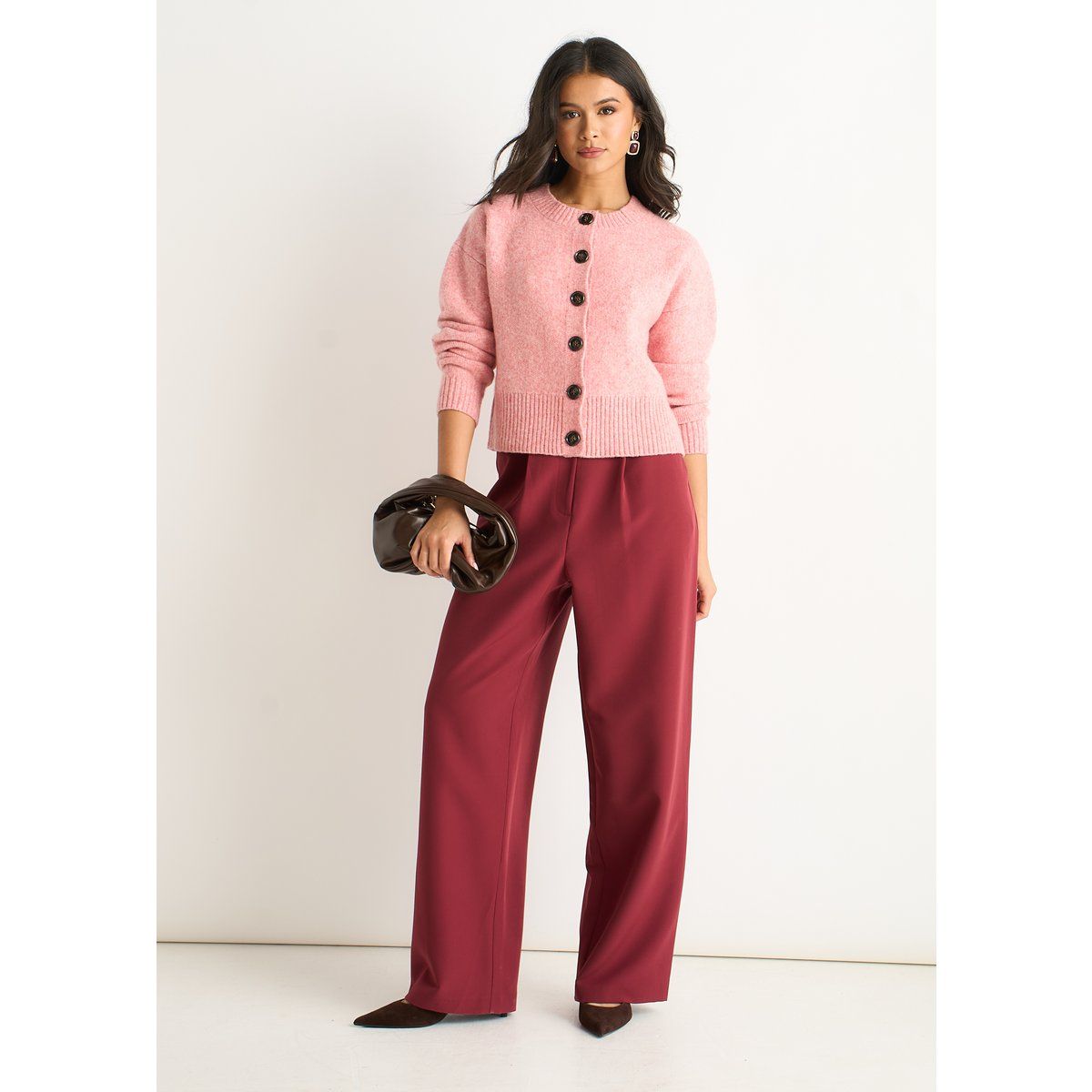 Cardigan mit lockerer Passform und Knopfleiste
