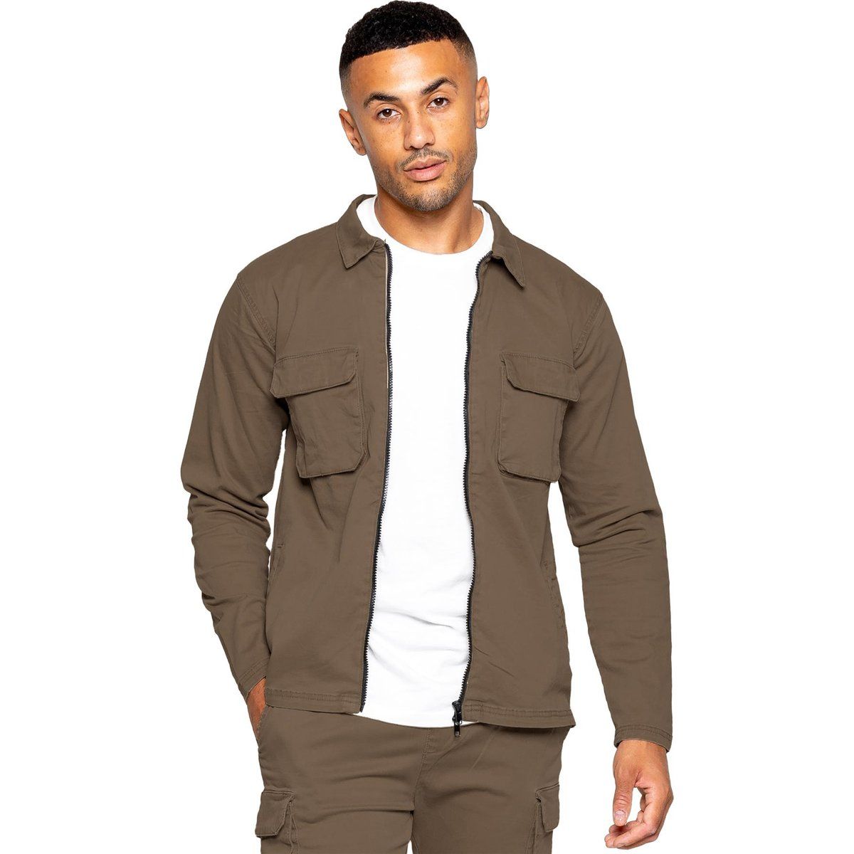 Herren Cargo Overshirt Jacke