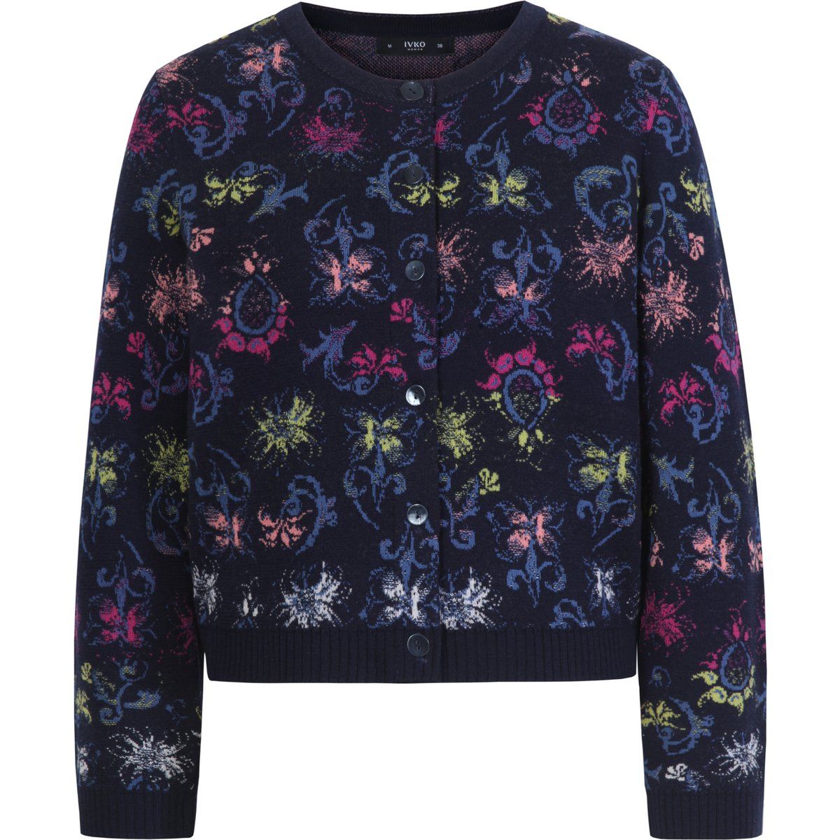 Strickjacke mit Blumenmuster