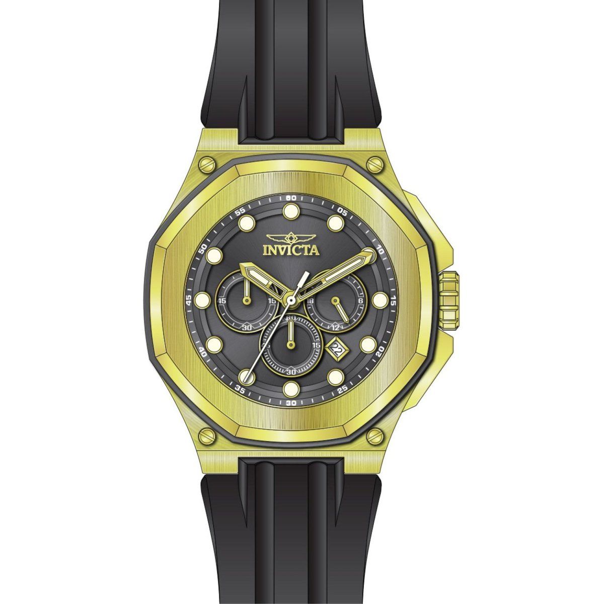 Akula Goldfarbene Herrenuhr