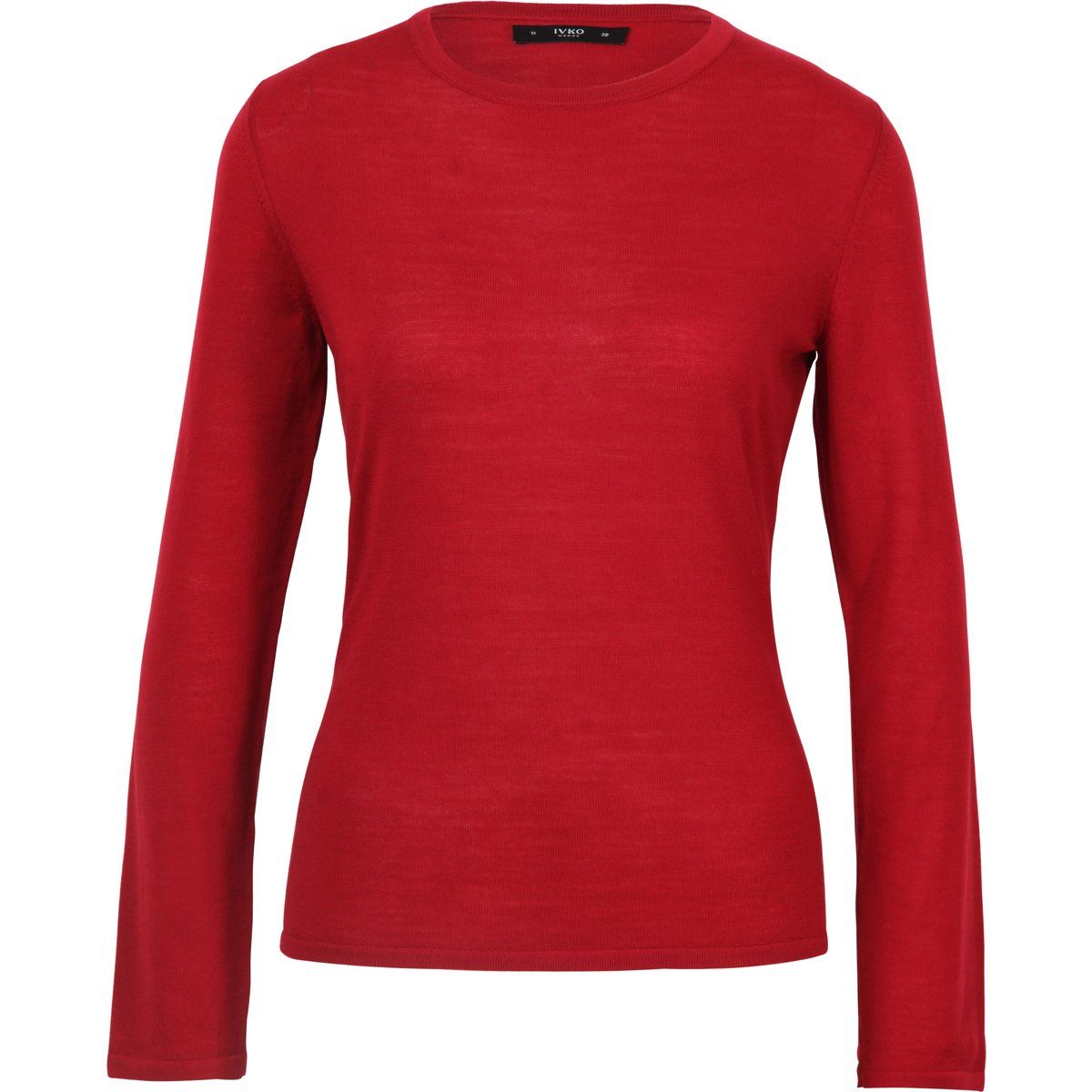 Schmaler Strickpullover mit Rundhalsausschnitt