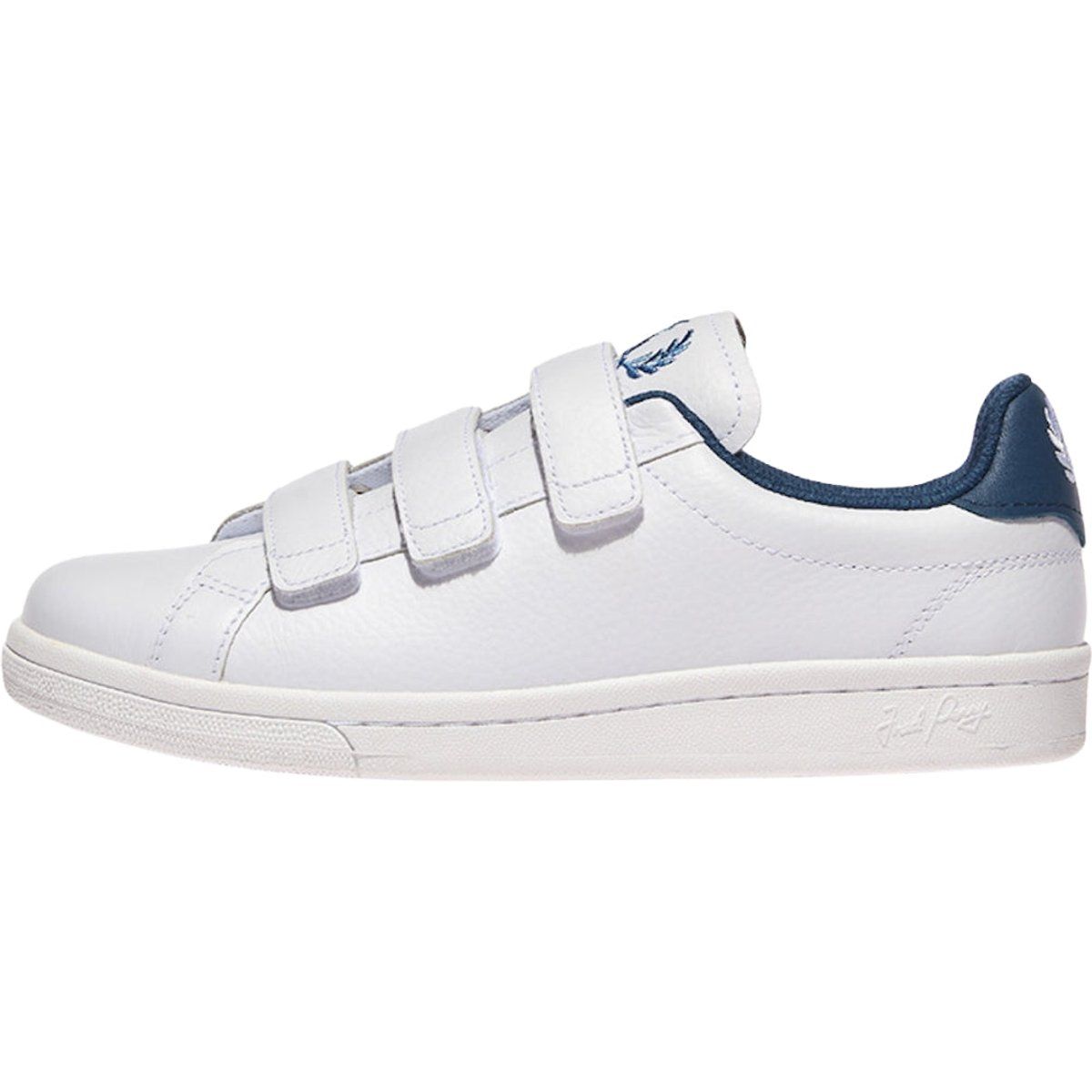 Weißer Low-Top-Sneaker in Lederoptik