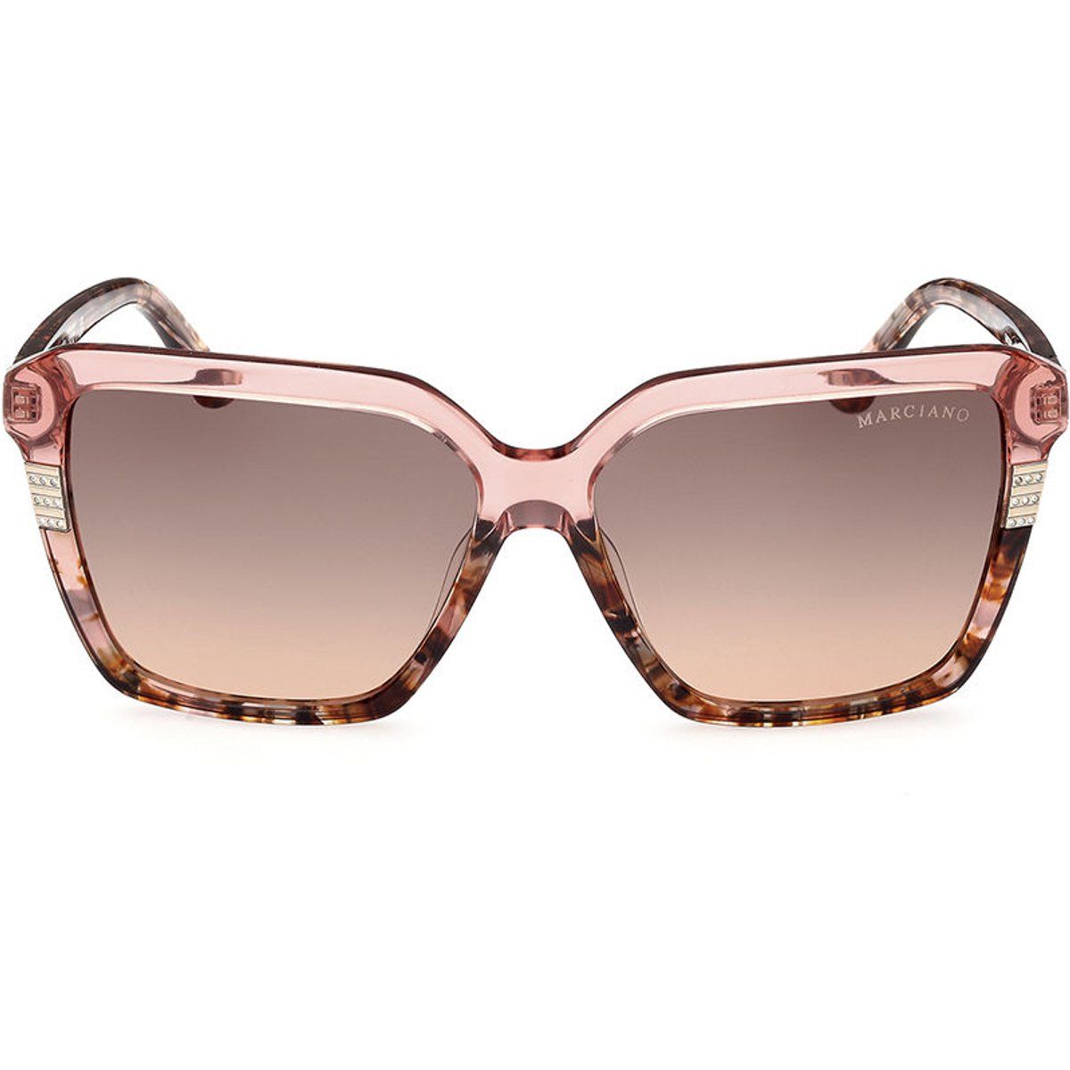 Elegante Sonnenbrille mit quadratischem Rahmen und Kristallen