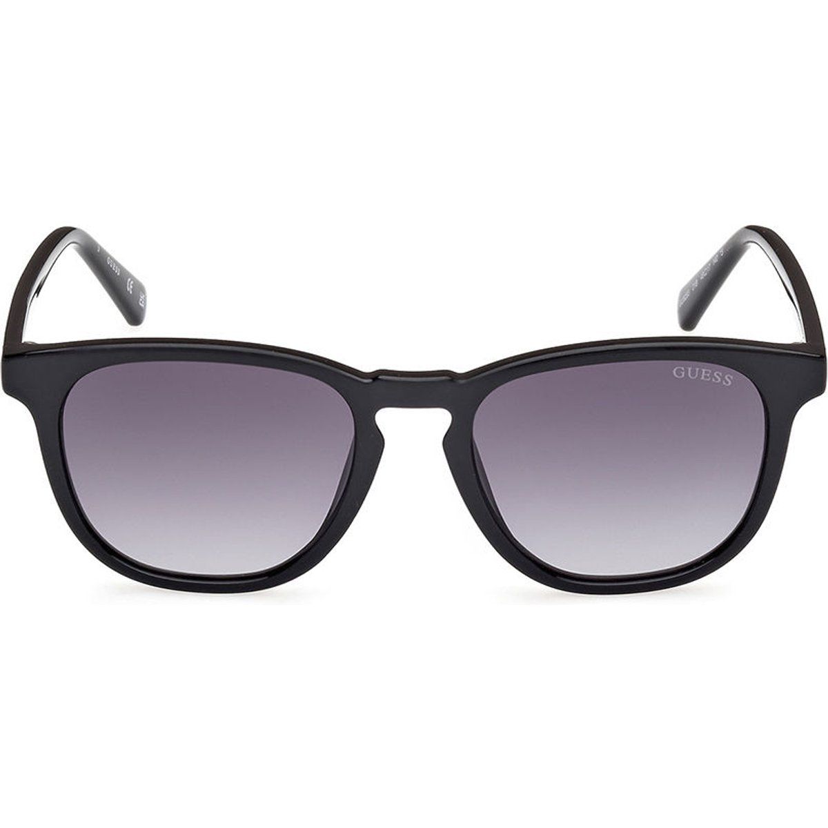 Klassische runde Sonnenbrille, Schwarz