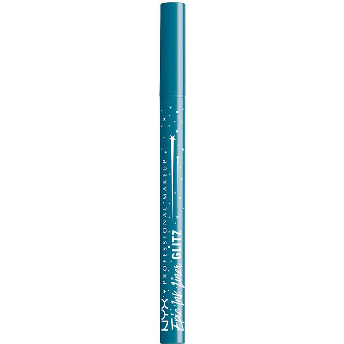 Türkiser metallischer flüssiger Eyeliner