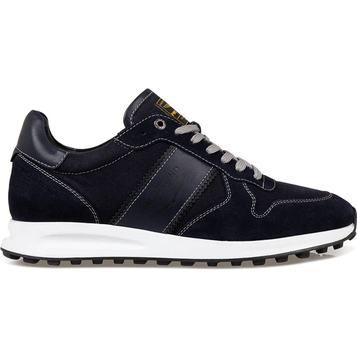 Marineblaue Sneakers mit Wildlederakzent