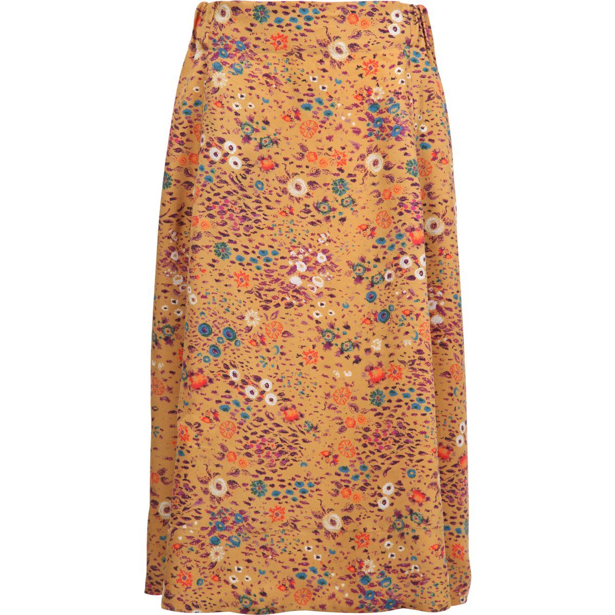 Fließender Midirock mit Blumenprint