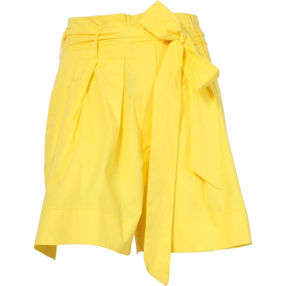 Hoch sitzende Shorts mit Bindegürtel
