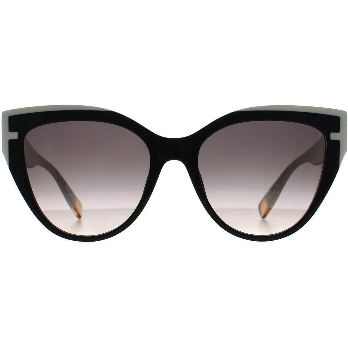 Cat-Eye-Sonnenbrille Schwarz Grau Farbverlauf
