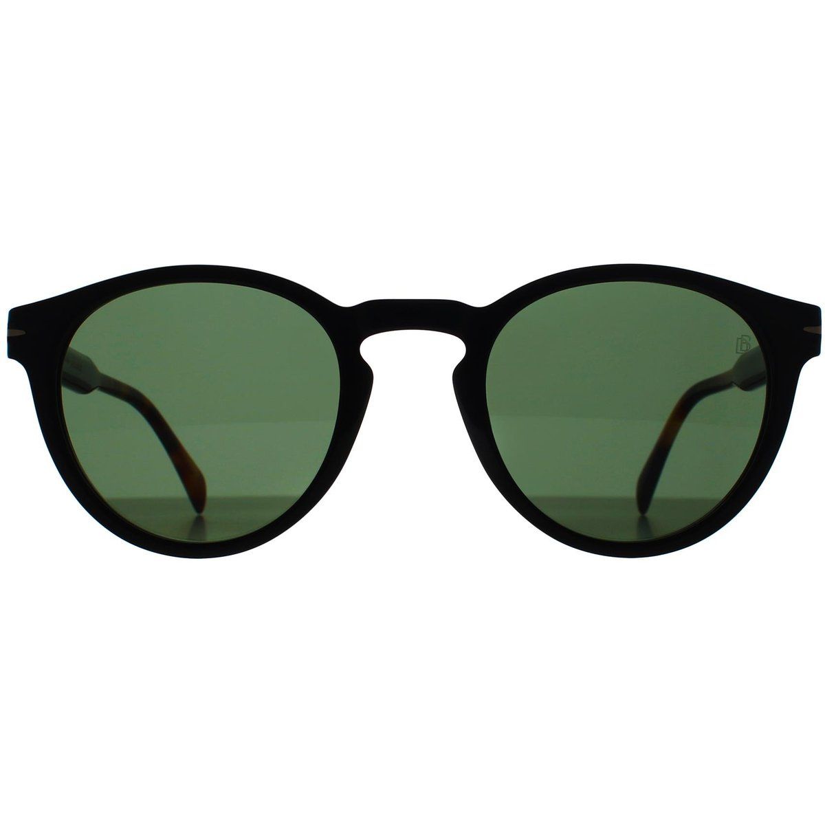 Runde Sonnenbrille mit grünen Gläsern