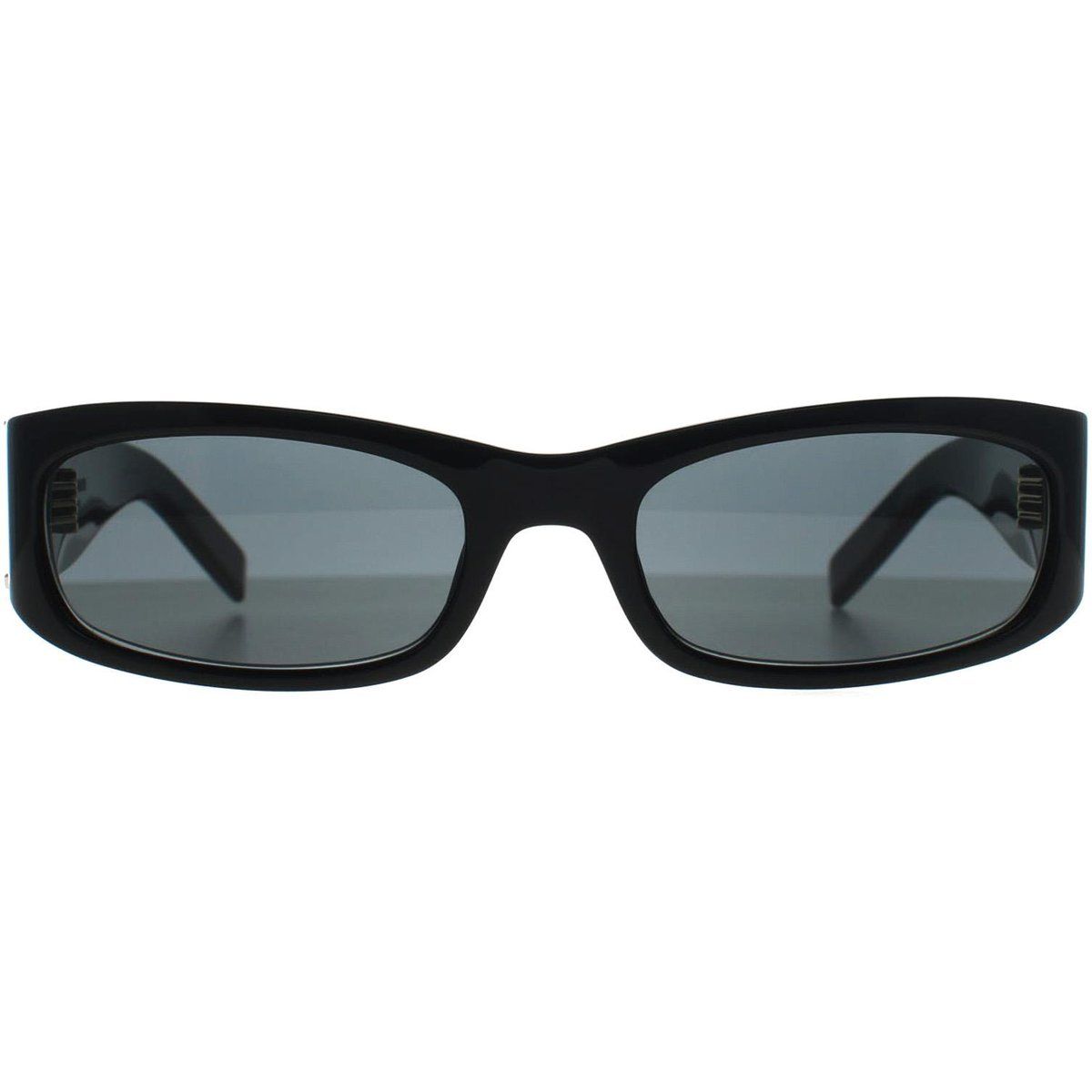 Elegante schwarze Sonnenbrille mit rechteckigem Rahmen