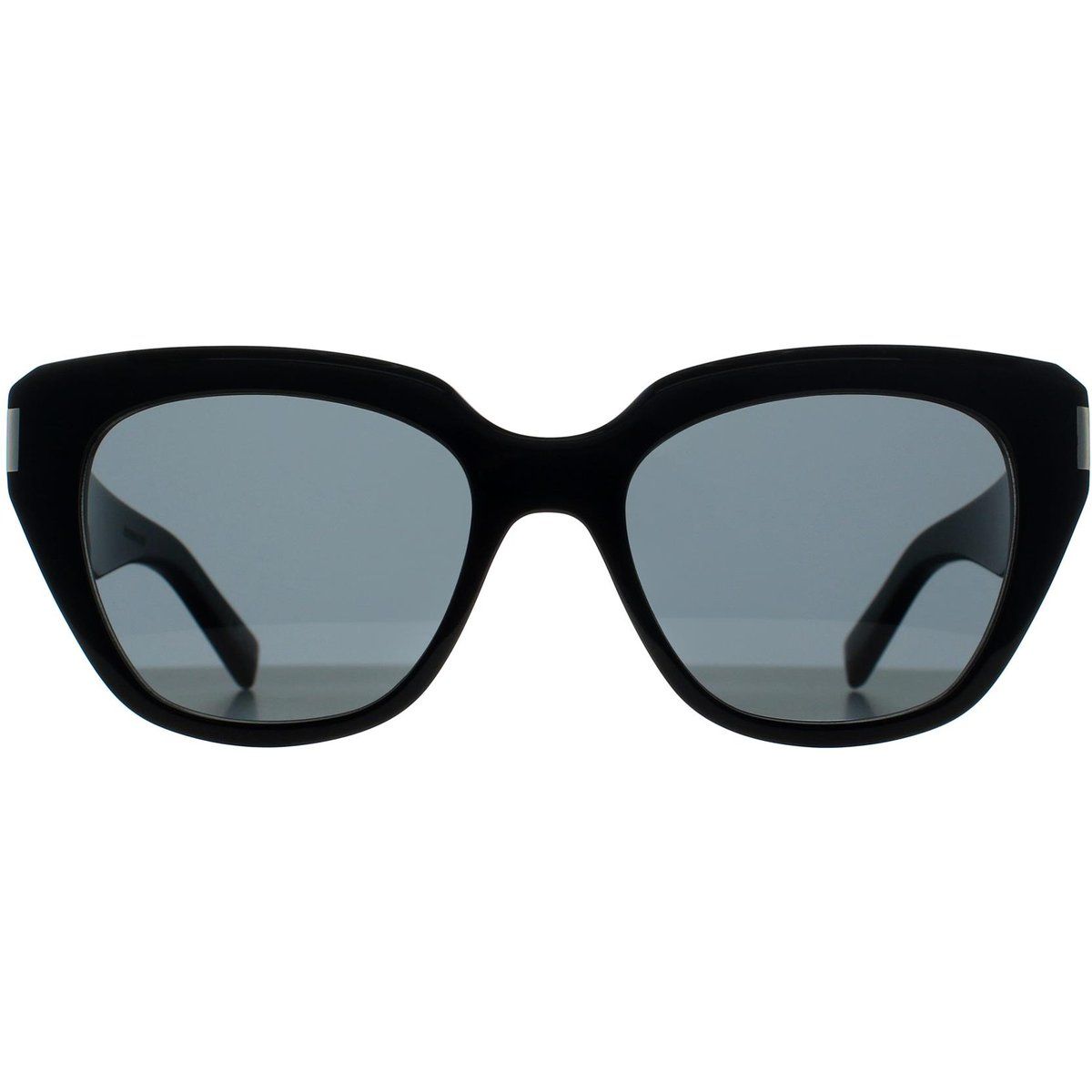 Sonnenbrille mit eckigem Rahmen und grauen Gläsern