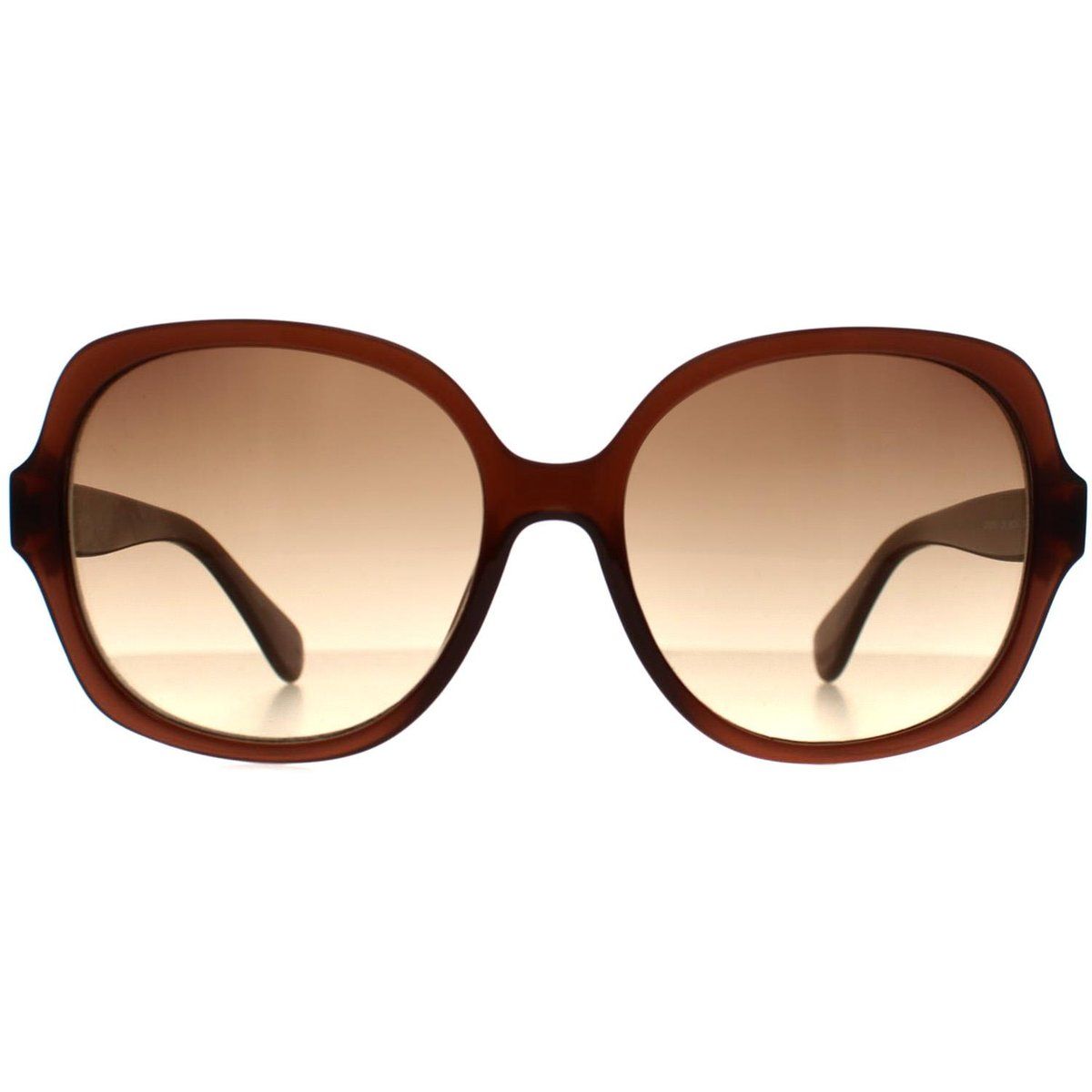 Braune übergroße Cat-Eye-Sonnenbrille