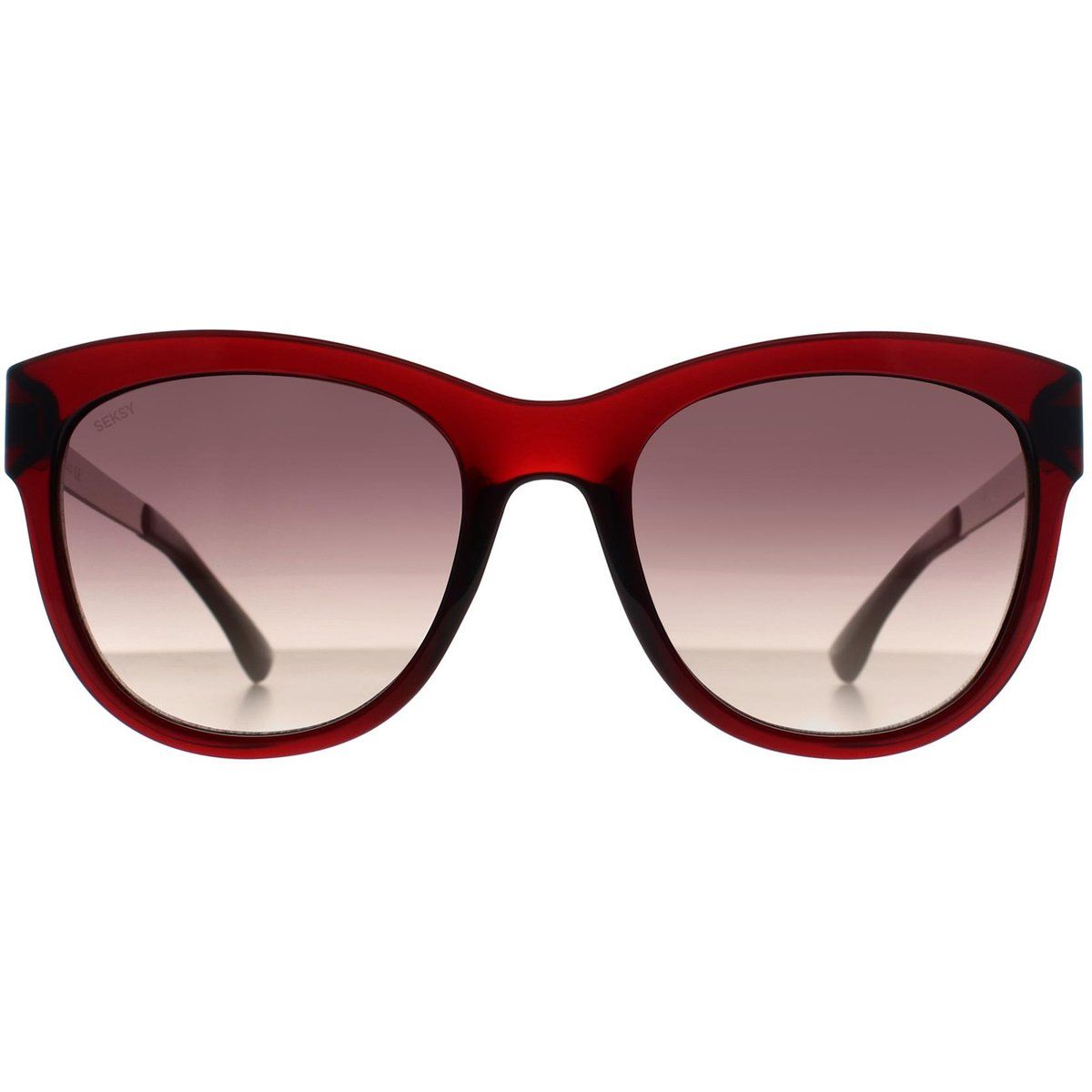 Burgunderfarbene Cat-Eye-Damen-Sonnenbrille